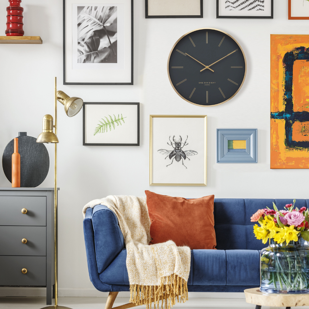 Matching Pairs: How to Match Your Frames and Clocks to Create an Effortless Wall