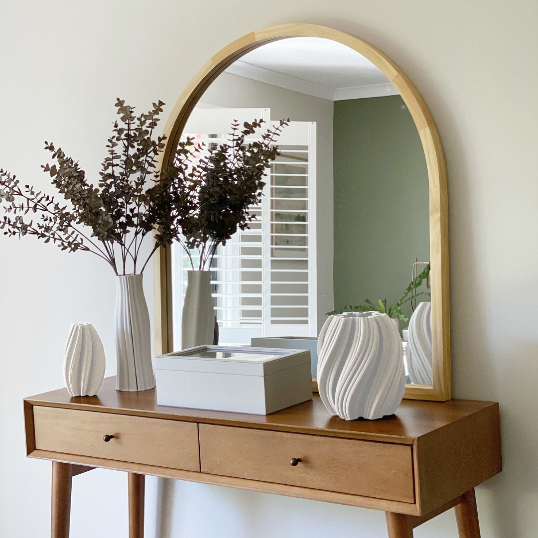 how to style ceramic vases - bedside