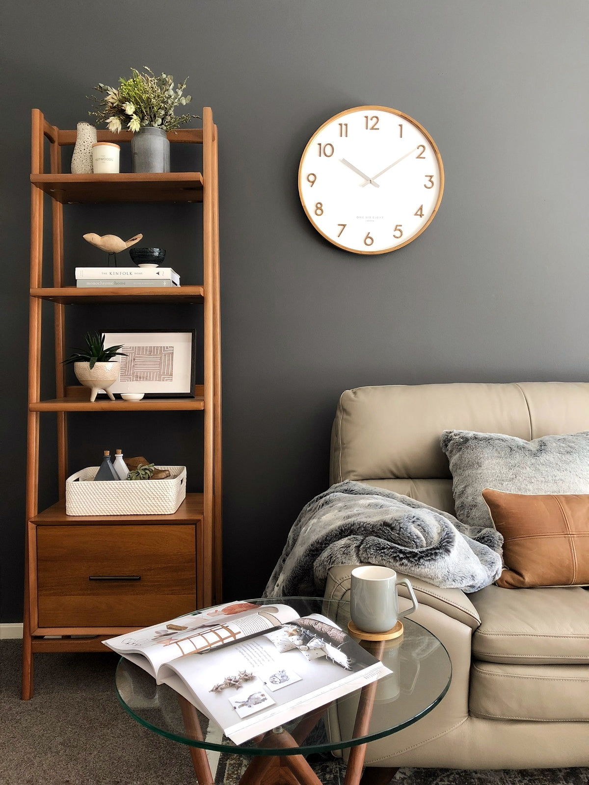 SCARLETT White 35cm Silent Wall Clock