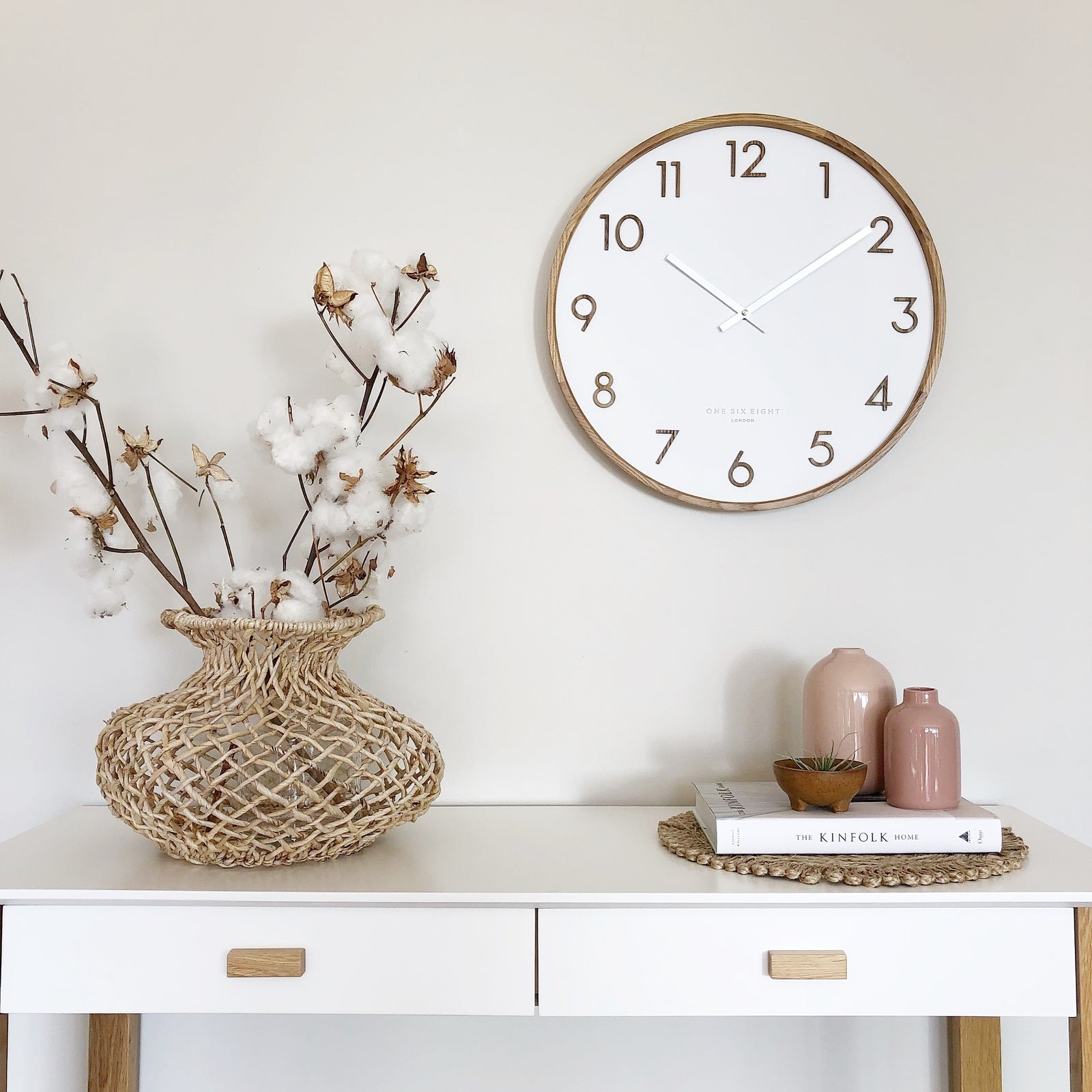 SCARLETT White 35cm Silent Wall Clock
