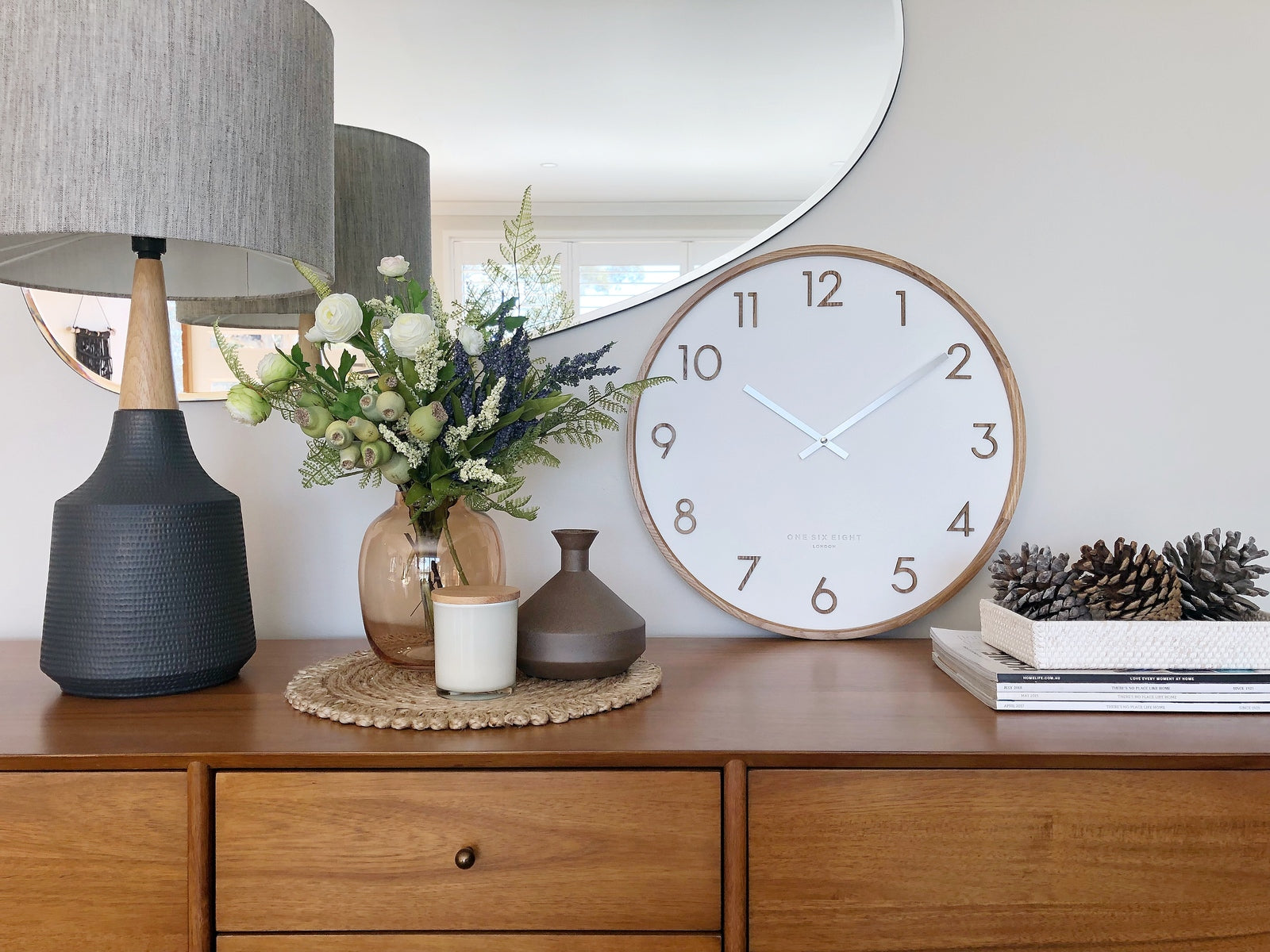 SCARLETT White 50cm Wall Clock