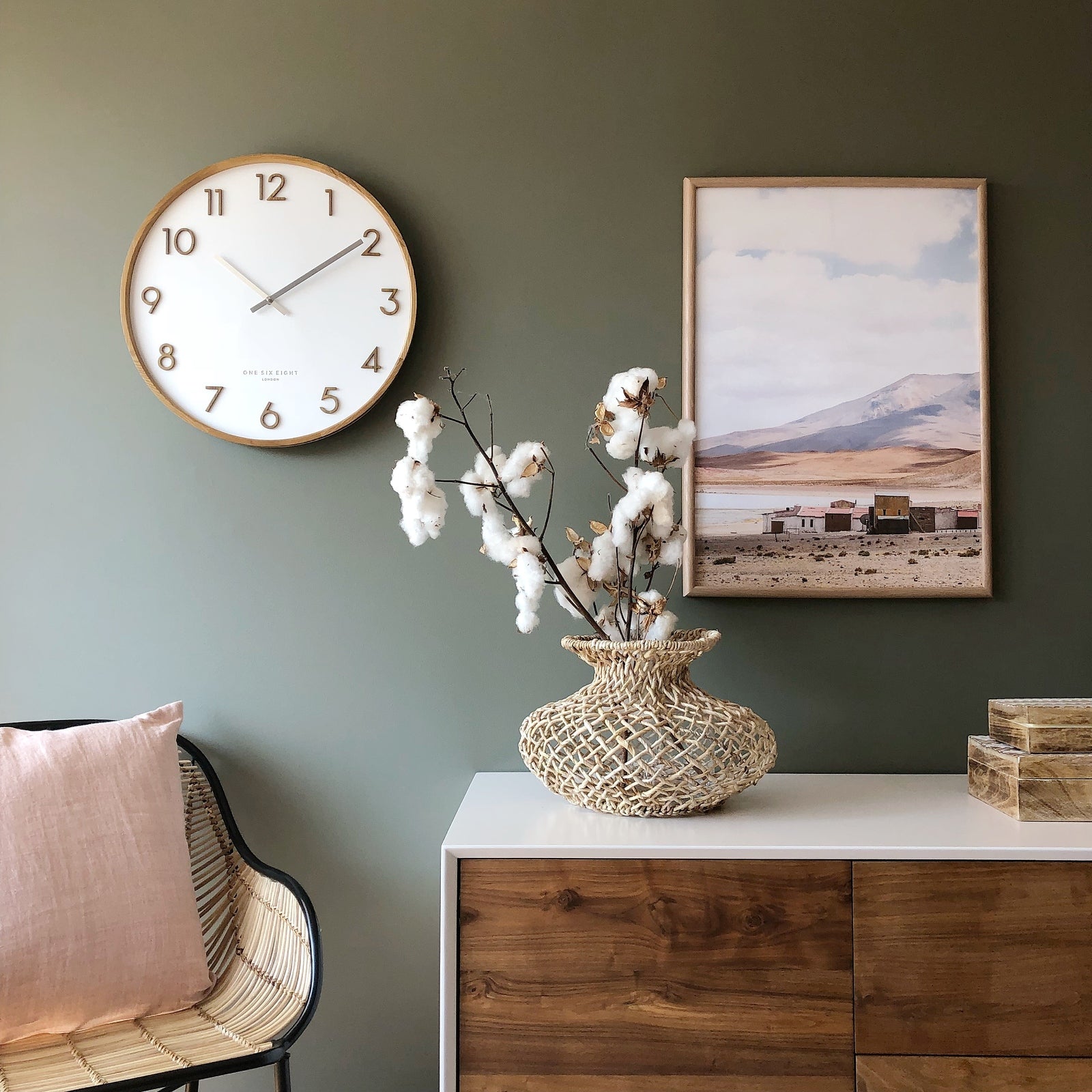 SCARLETT White 50cm Wall Clock