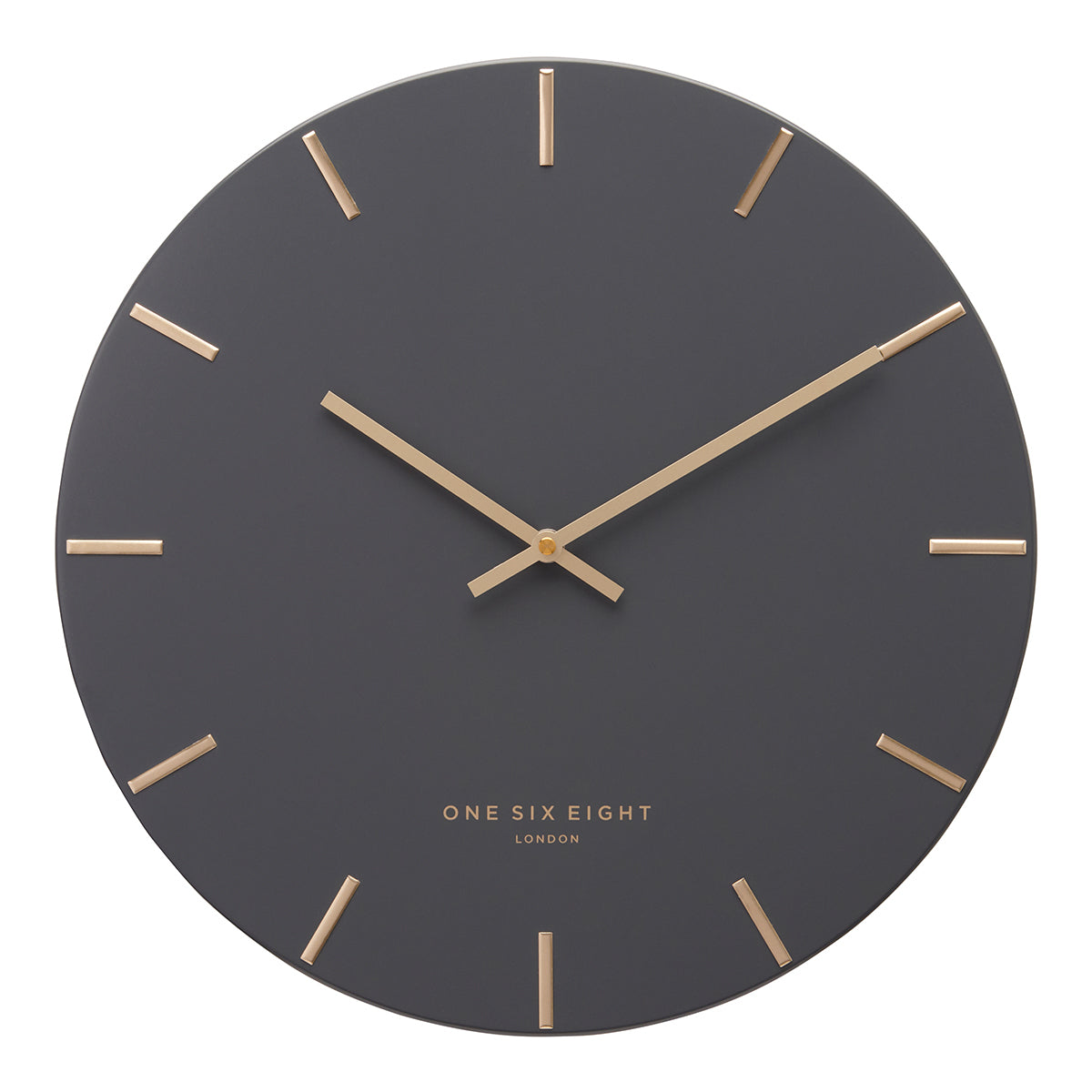 LUCA Charcoal 30cm Silent Wall Clock