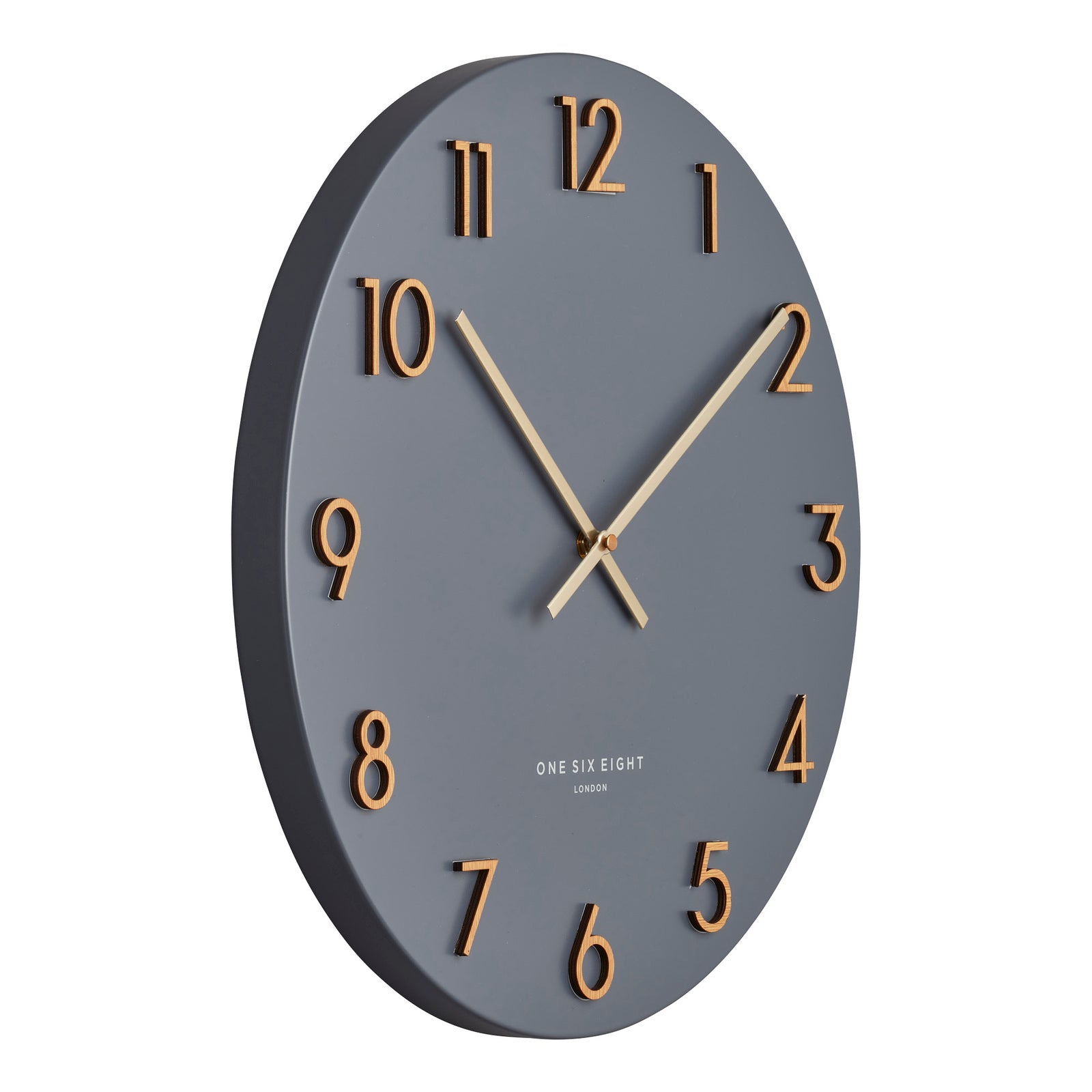 KATELYN Charcoal Grey 40cm Metal Wall Clock