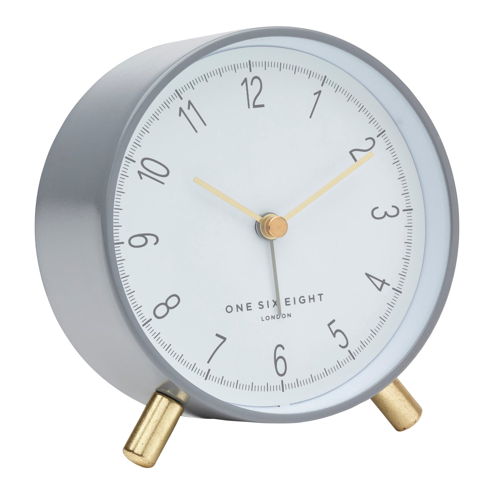 HANNAH Charcoal Grey Silent Alarm Clock