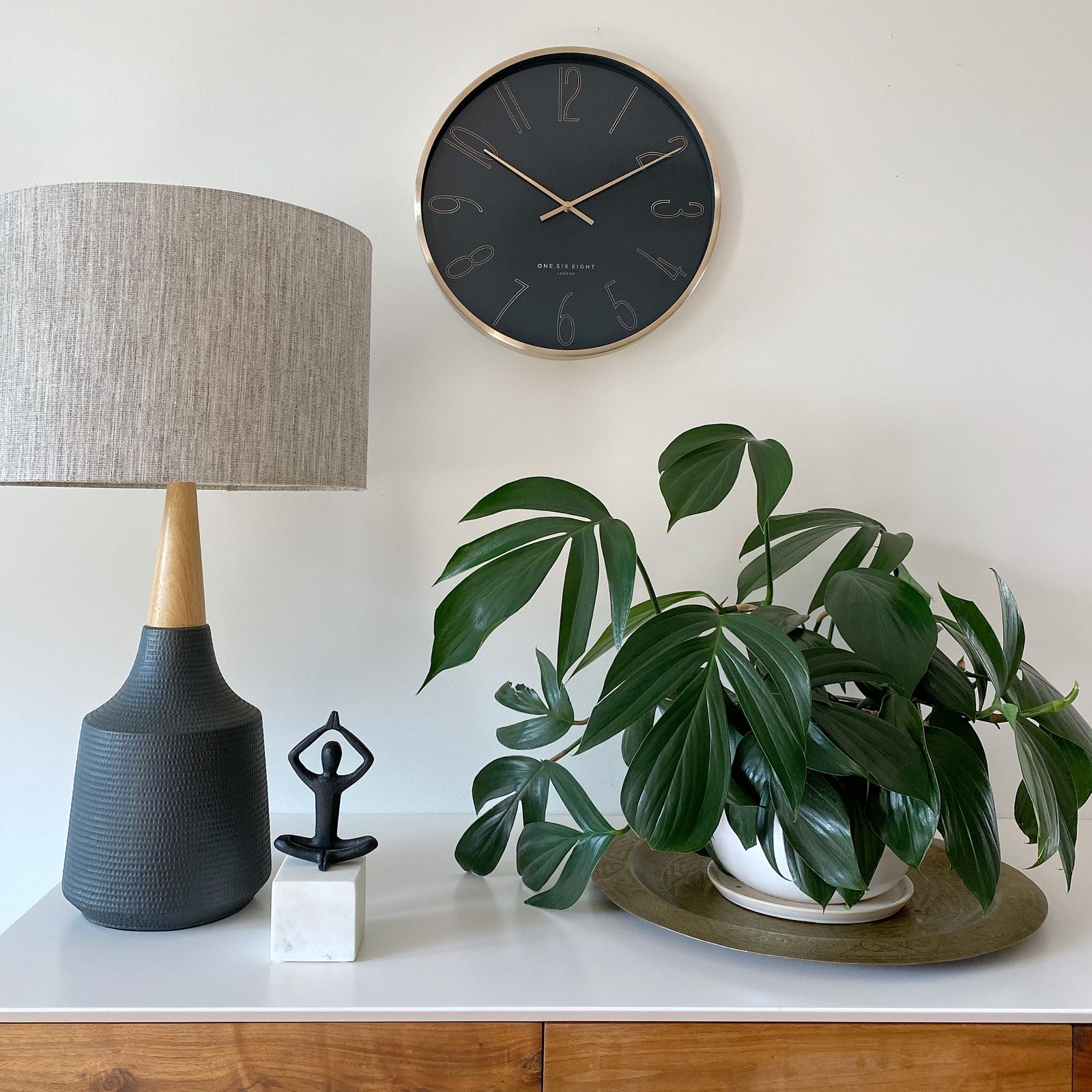 ASTRID 40cm Charcoal Grey Silent Wall Clock