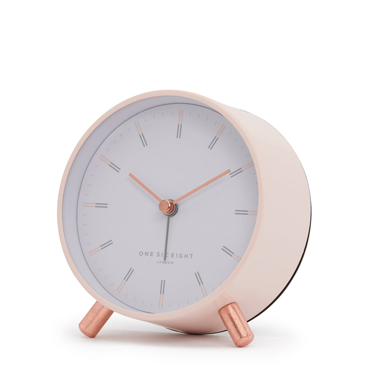 ELLIE Blush / White Silent Alarm Clock