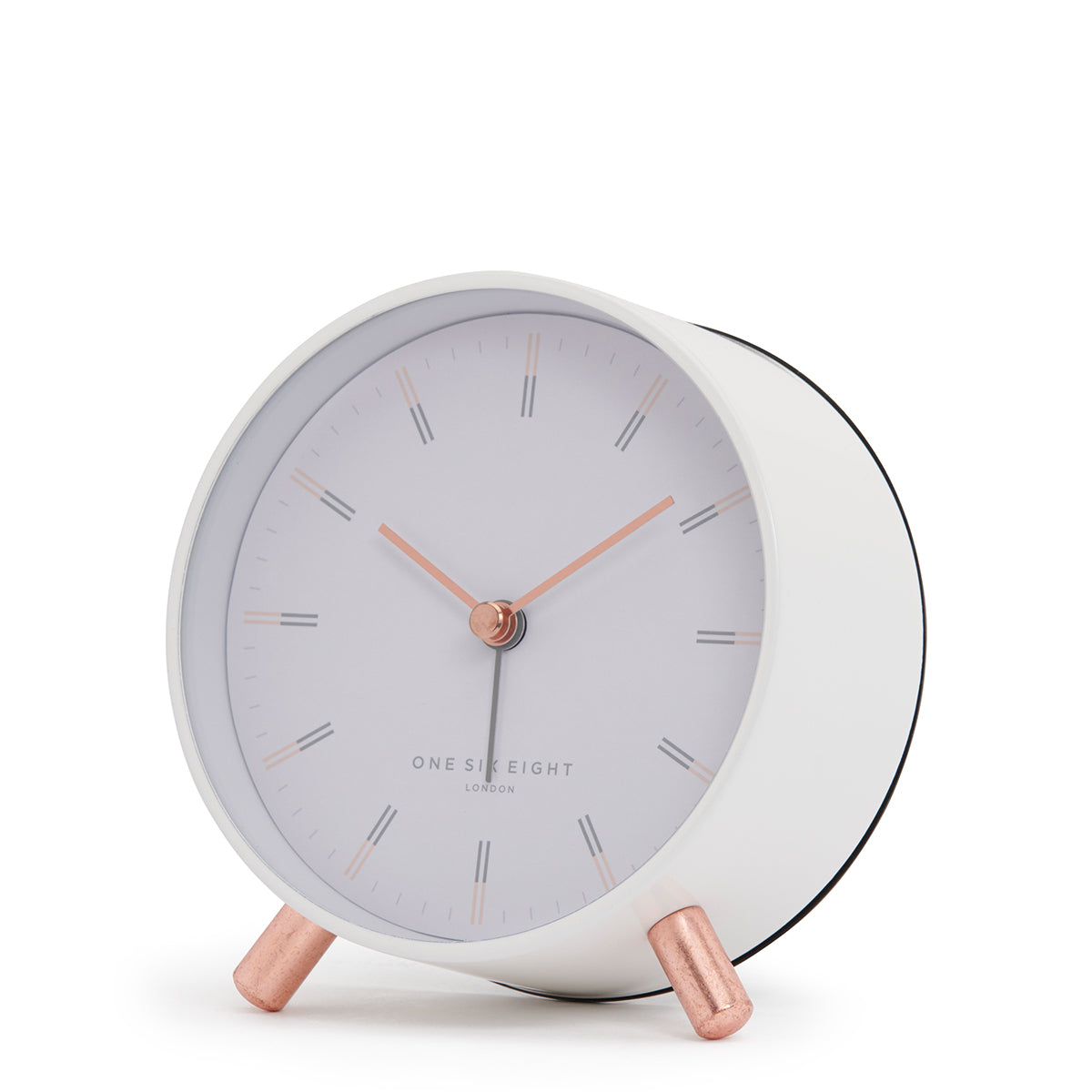 ELLIE White Silent Alarm Clock