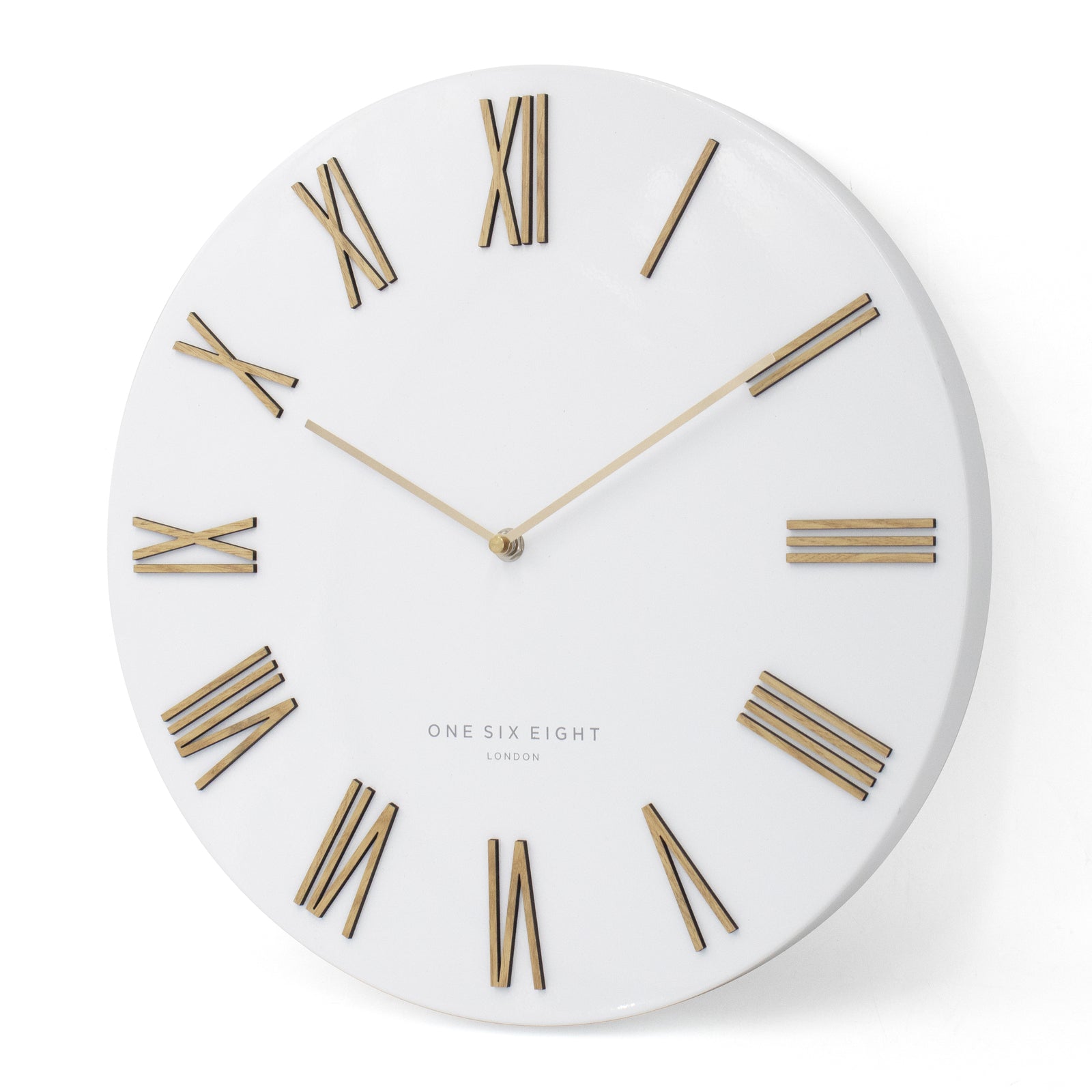 FREDERICK White 40cm Metal Wall Clock