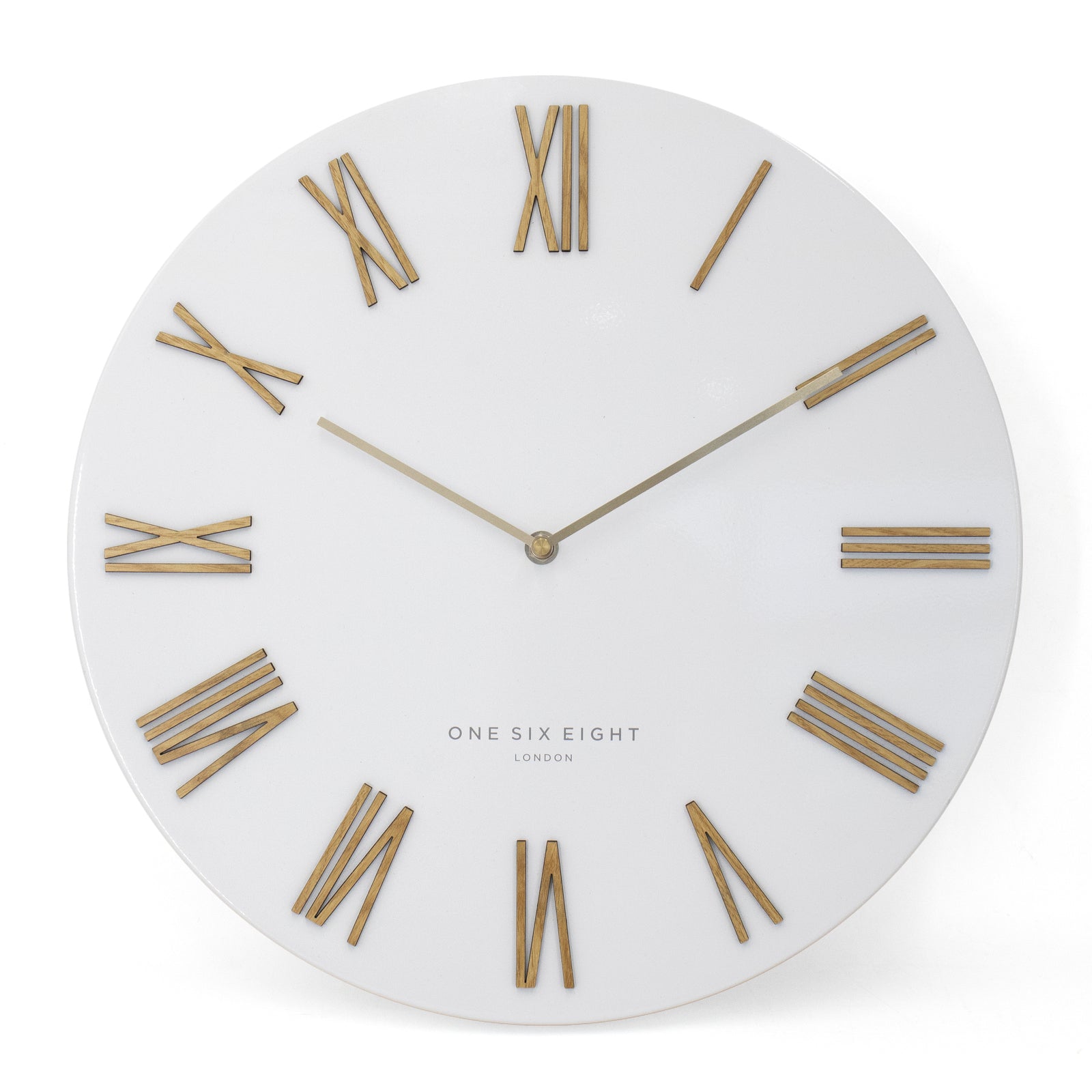 FREDERICK White 40cm Metal Wall Clock