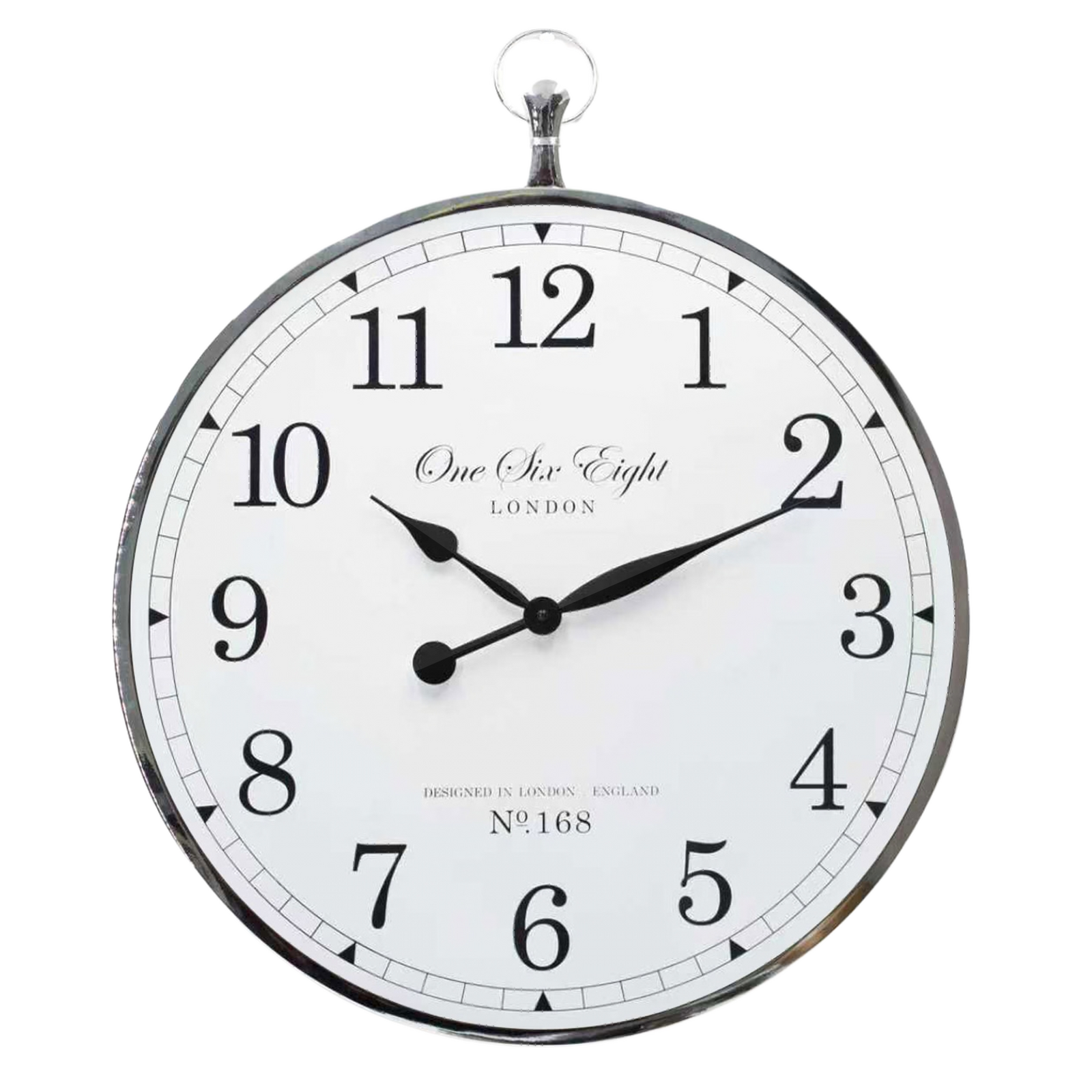 ELIZABETH White 70cm Wall Clock – designer wall clock for stylish home and office decor | One Six Eight London
