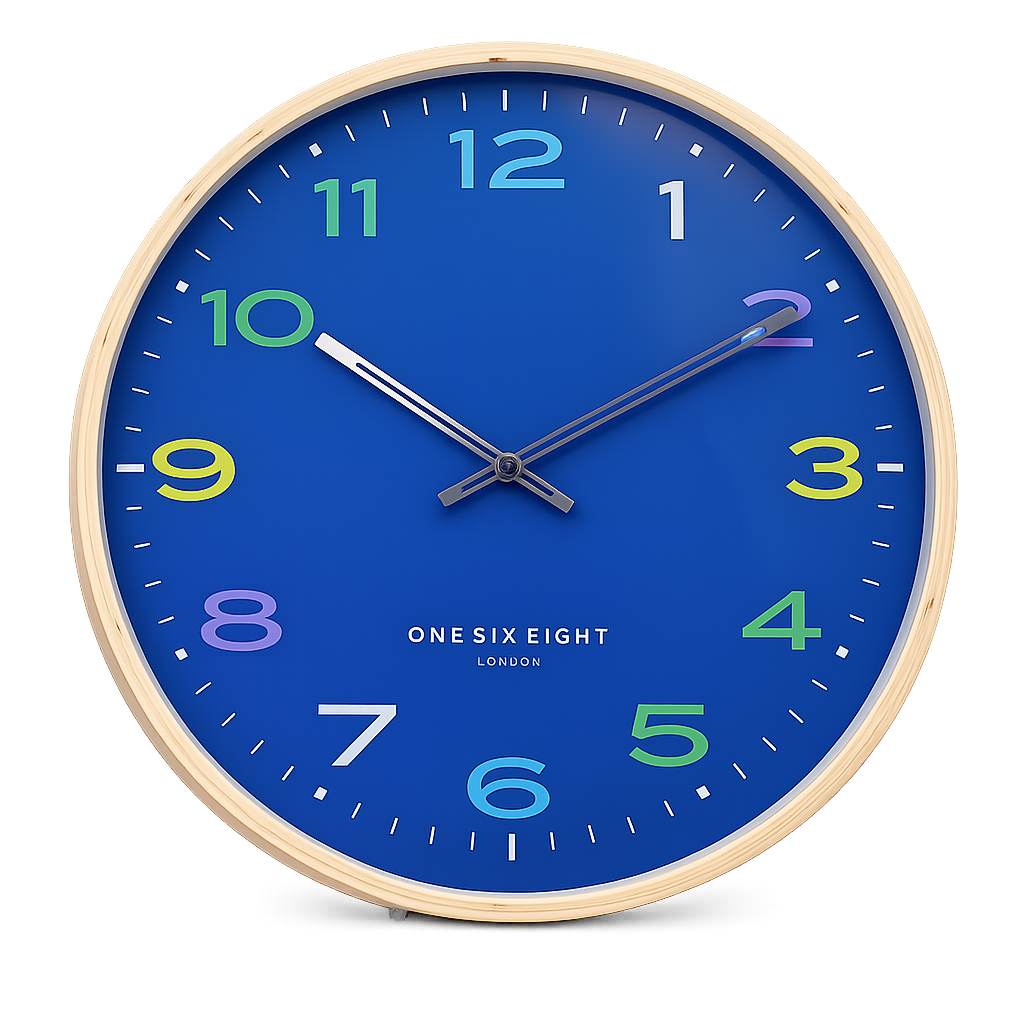 STARLIGHT Navy Blue 41cm Silent Wall Clock