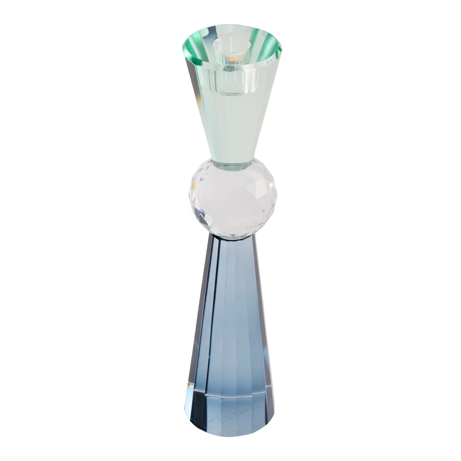 AUBREY Blue Candle Holder 28cm – close-up detail view | One Six Eight London
