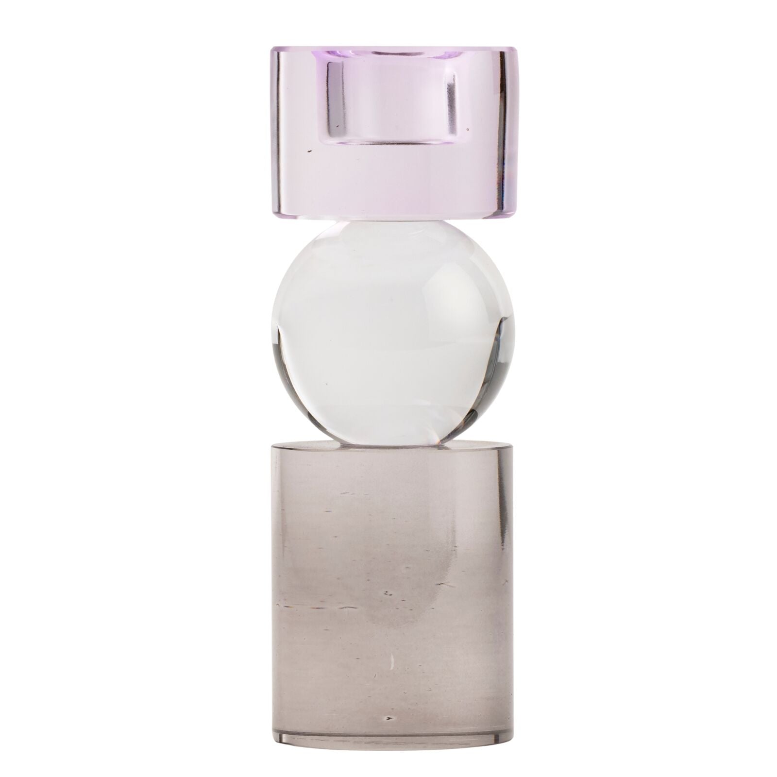 MILEY Grey Candle Holder 14cm