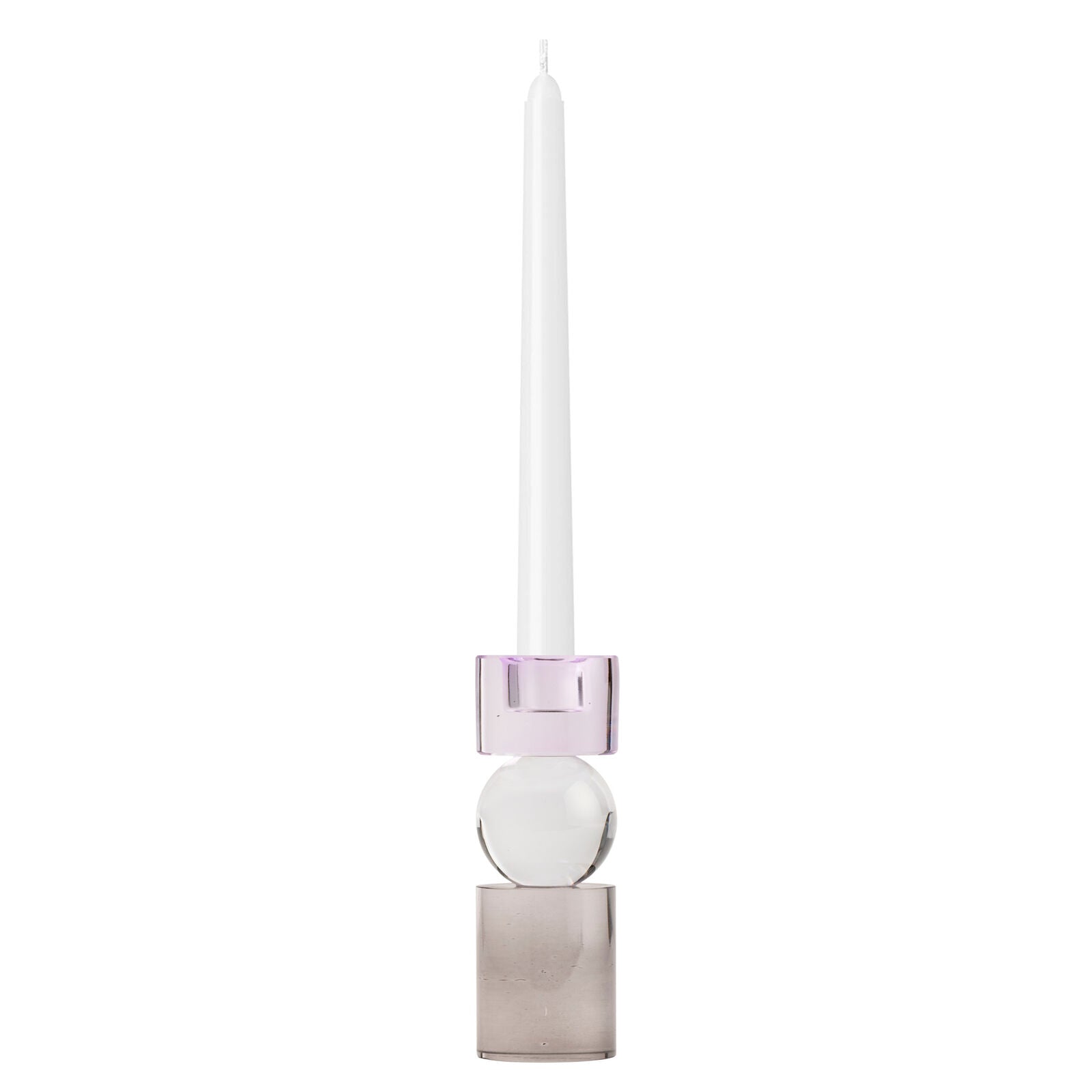 MILEY Grey Candle Holder 14cm