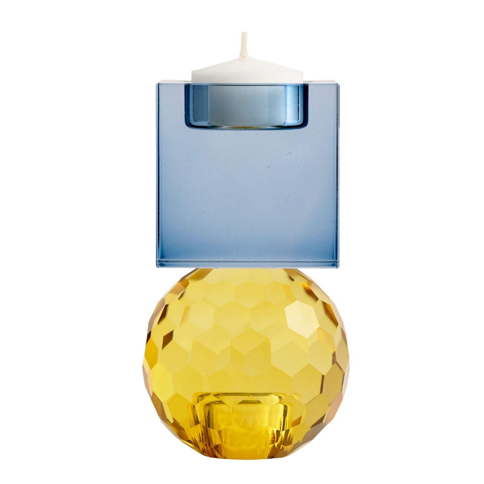 REIGN Blue Candle Holder 13.5cm | One Six Eight London