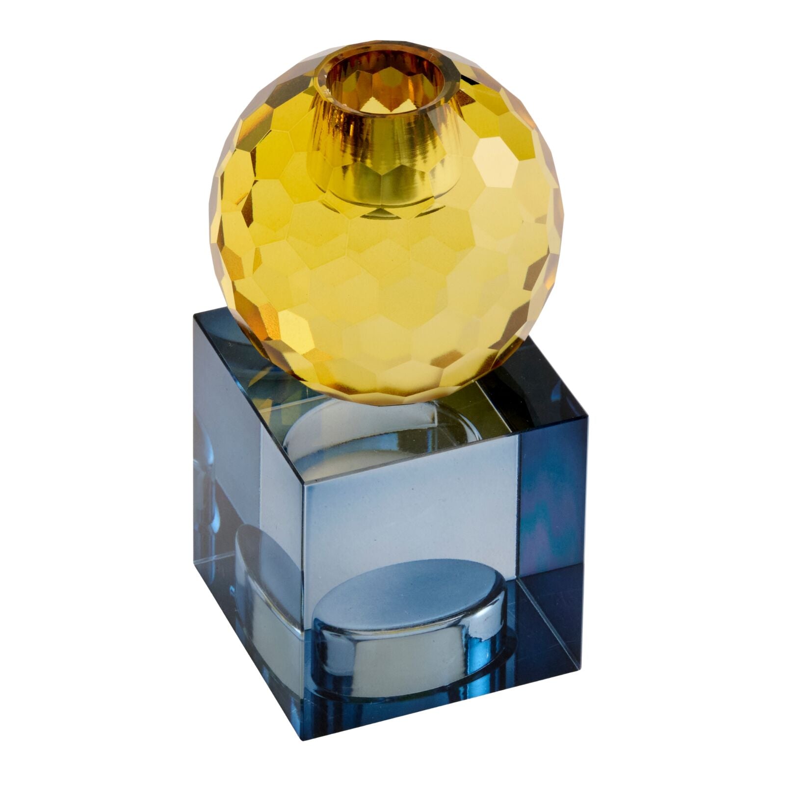 REIGN Blue Candle Holder 13.5cm – close-up detail view | One Six Eight London
