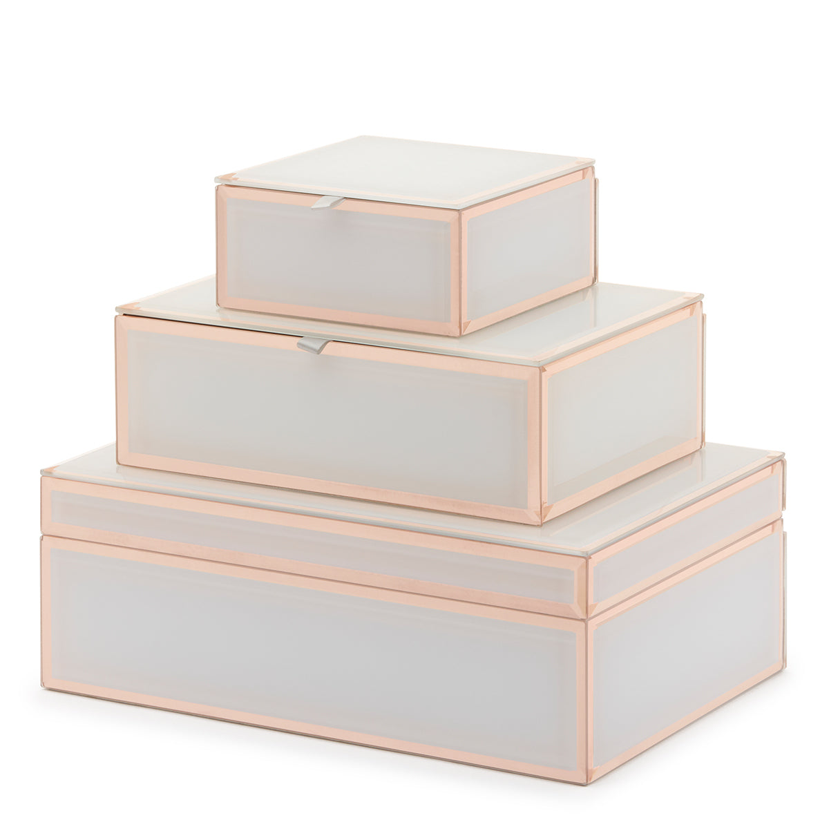 SARA White / Rose Gold Large Jewellery Box