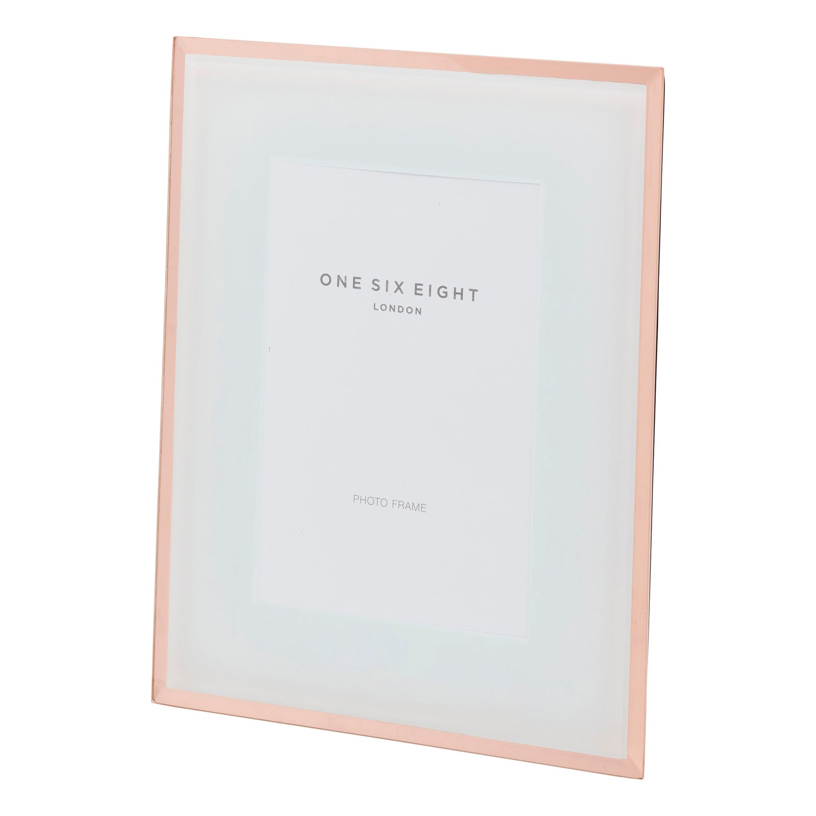 CLARA 7 x 5 White / Rose Gold Glass Photo Frame