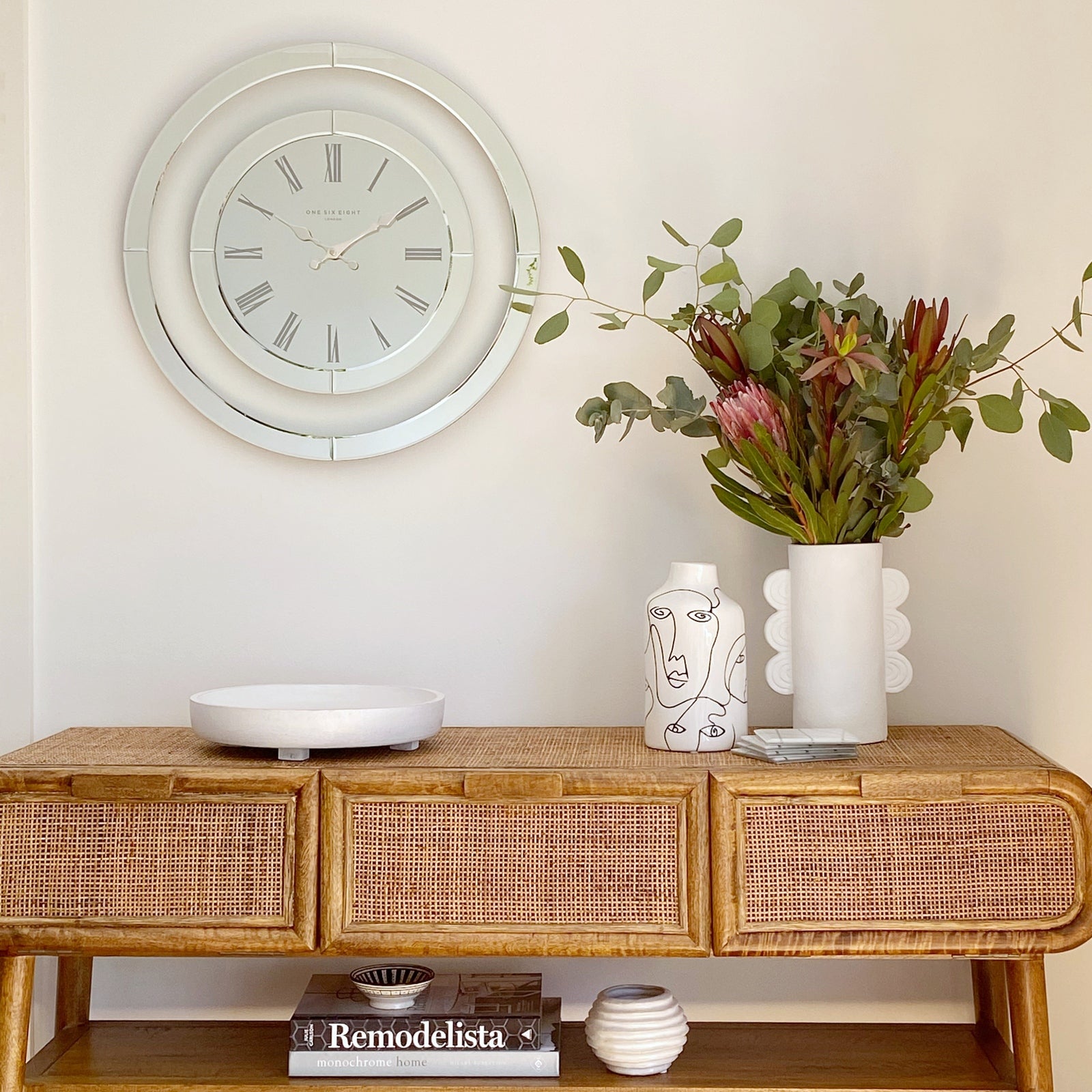 HAMPTONS 50cm Glass Wall Clock