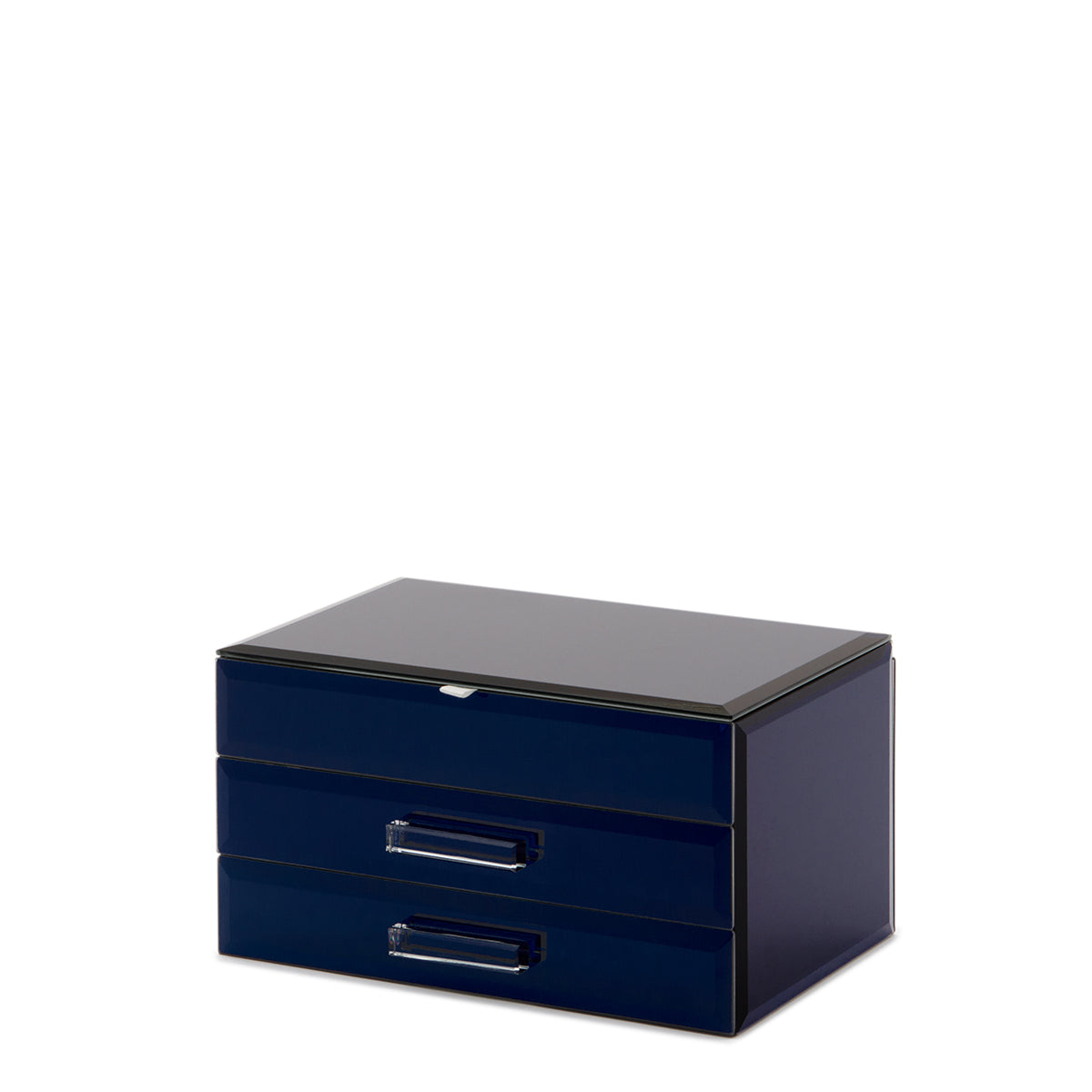 GABRIELLA Mirrored Navy Medium Jewellery Box