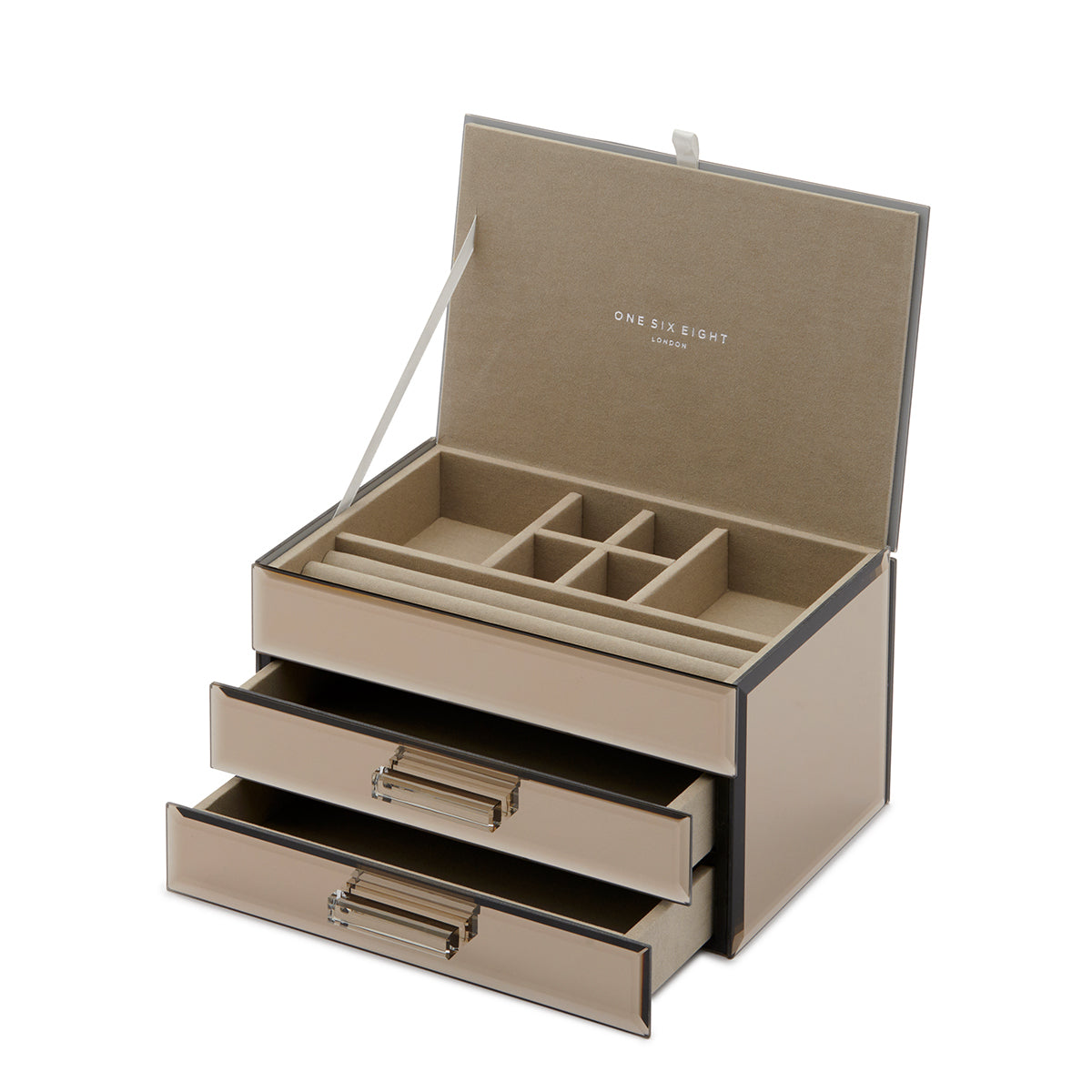 GABRIELLA Mirrored Mink Medium Jewellery Box