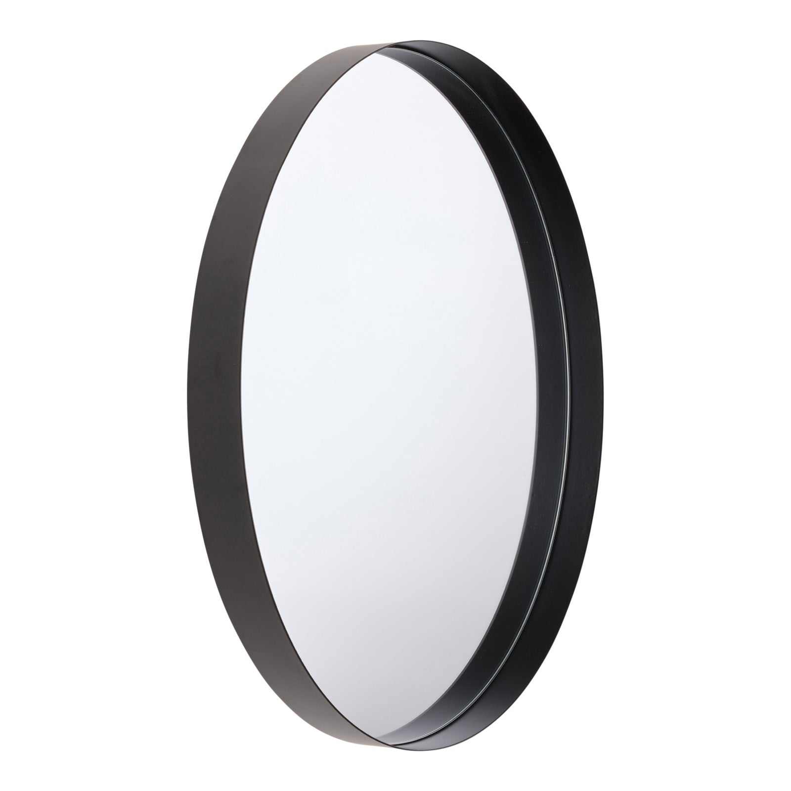 Round mirror deals black frame