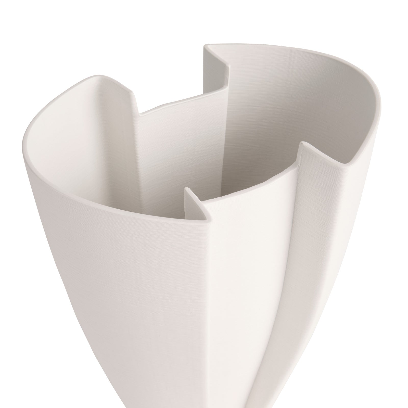 ELLA White Vase 36cm – side angle view | One Six Eight London