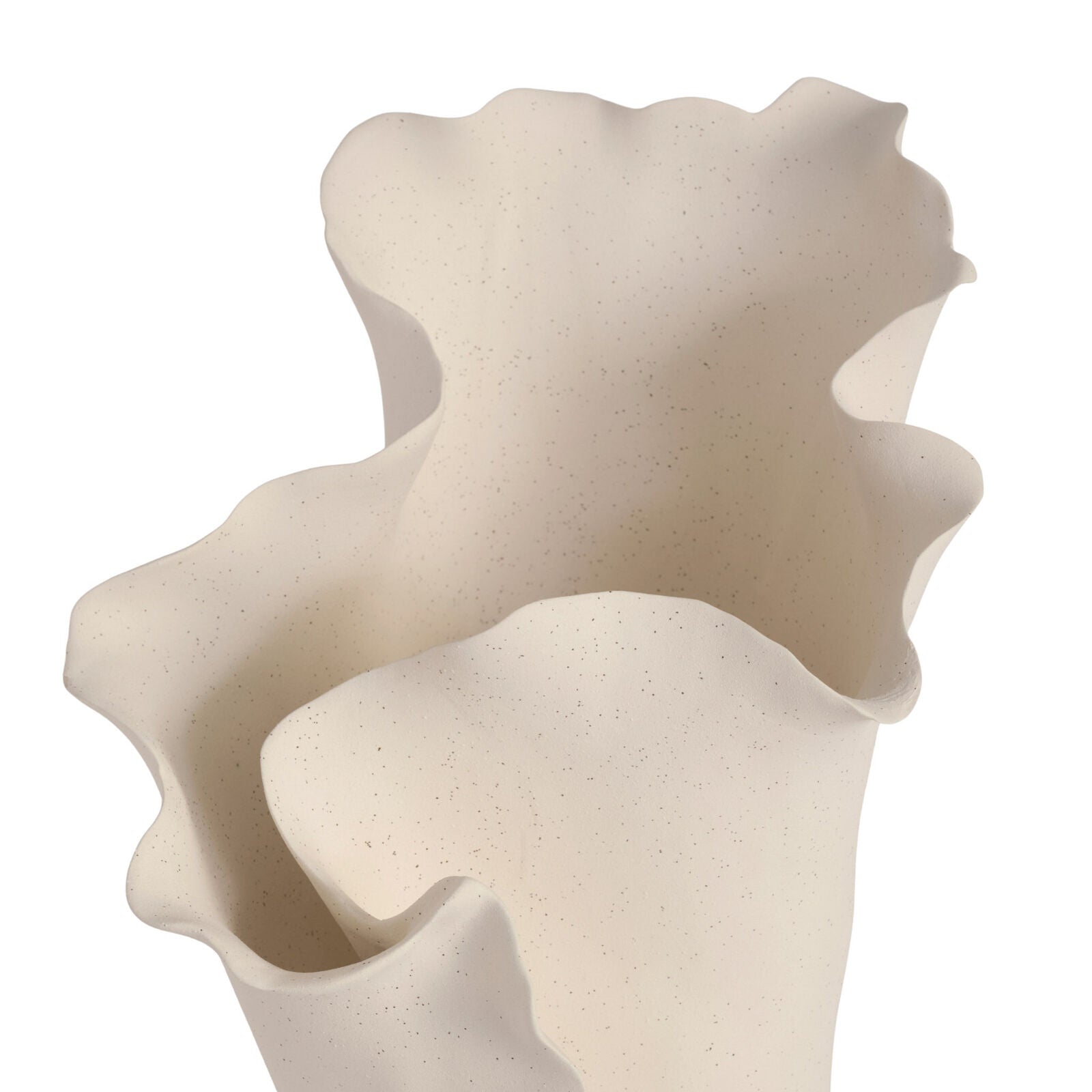 Sarah Vase Cream Speckled 39cm