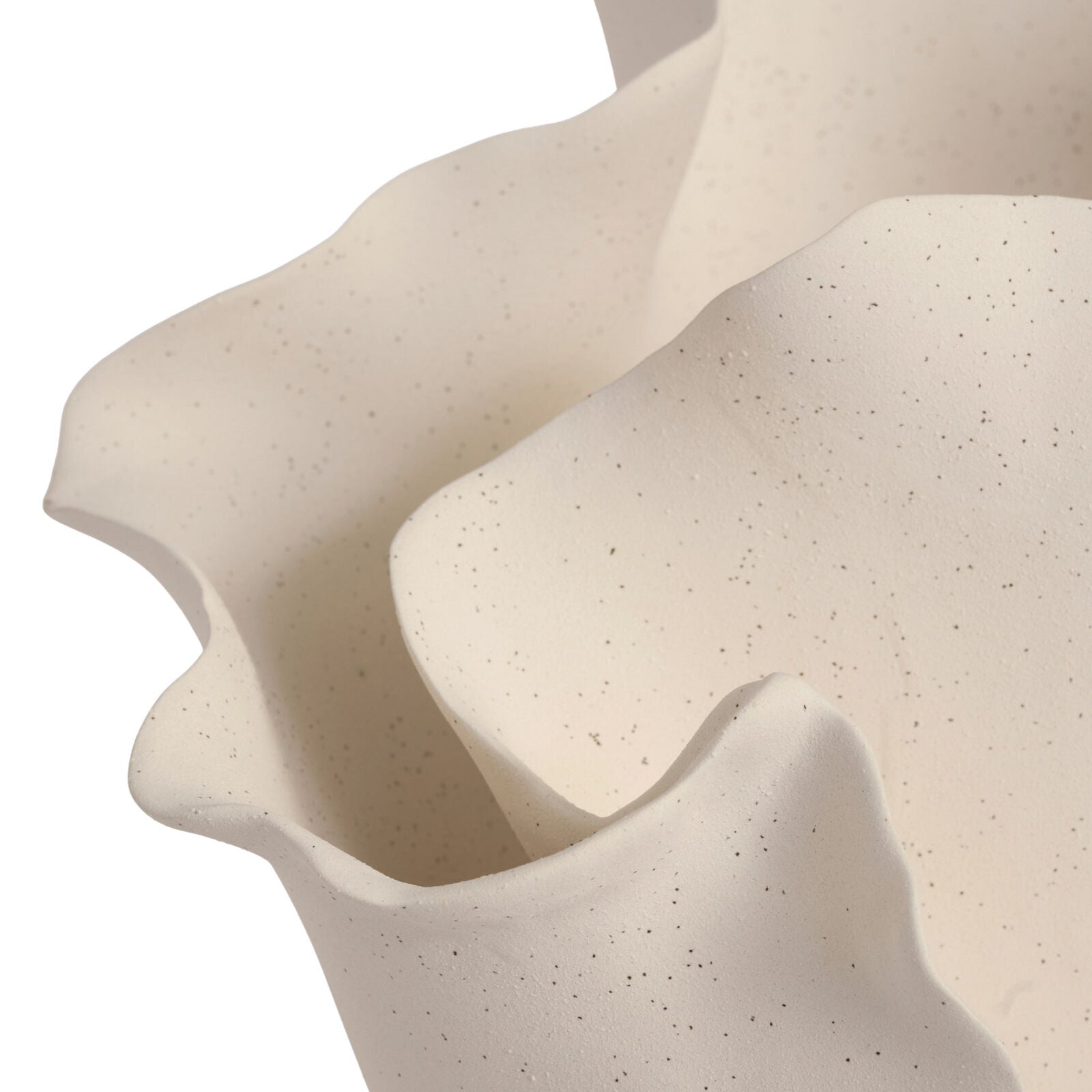 Sarah Vase Cream Speckled 39cm