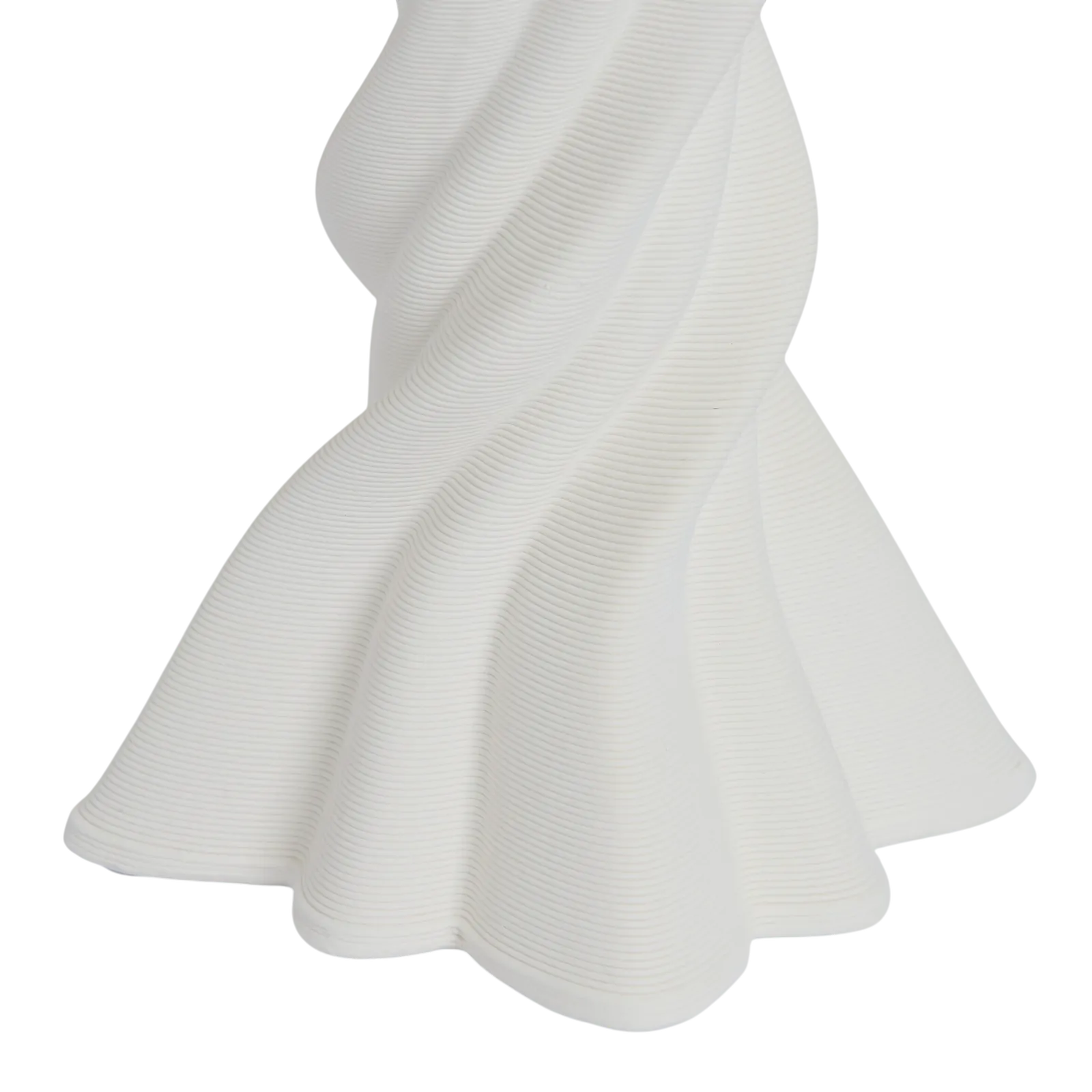 LOLA White Vase 20cm – close-up detail view | One Six Eight London
