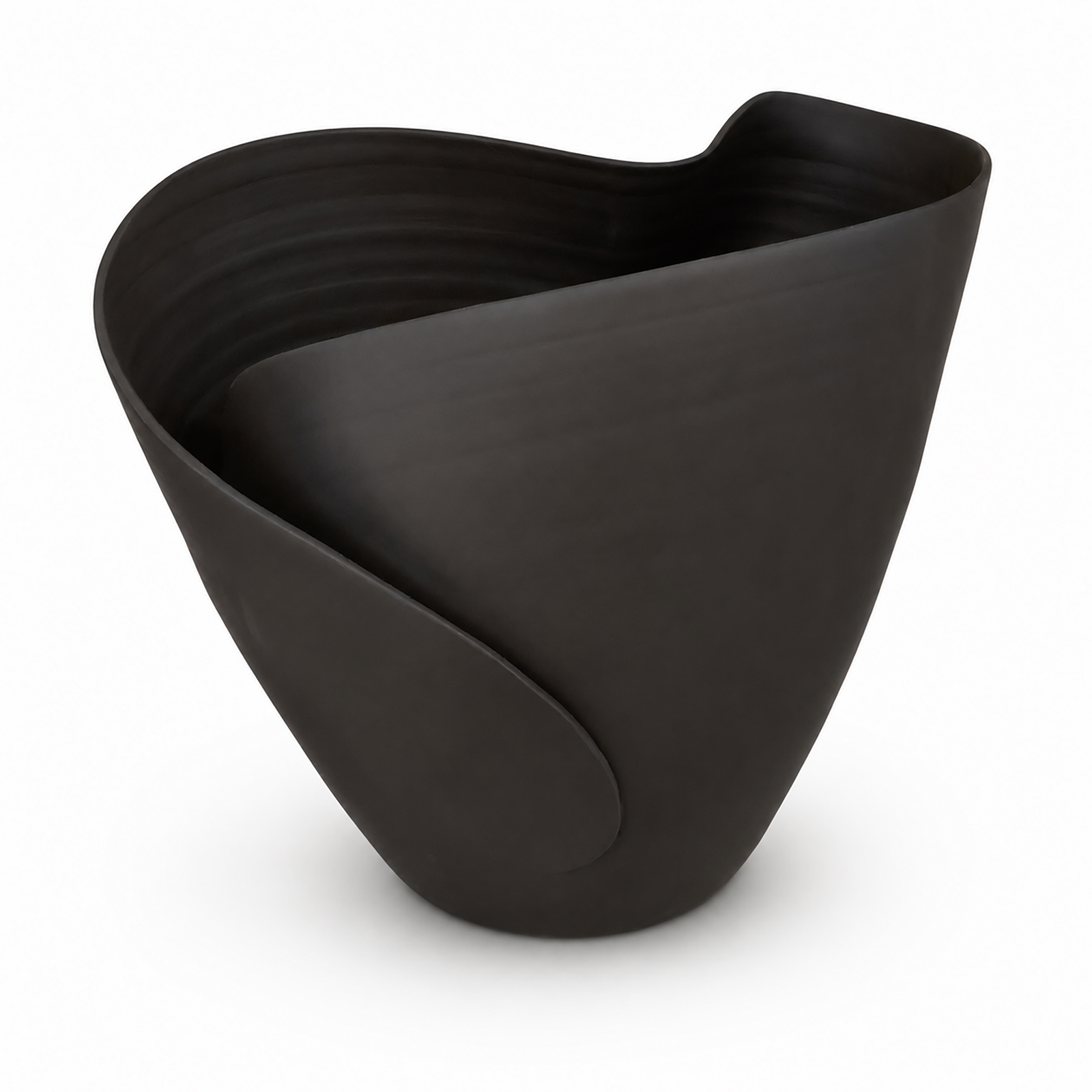 MIKA Sculptural Vase Black 35cm