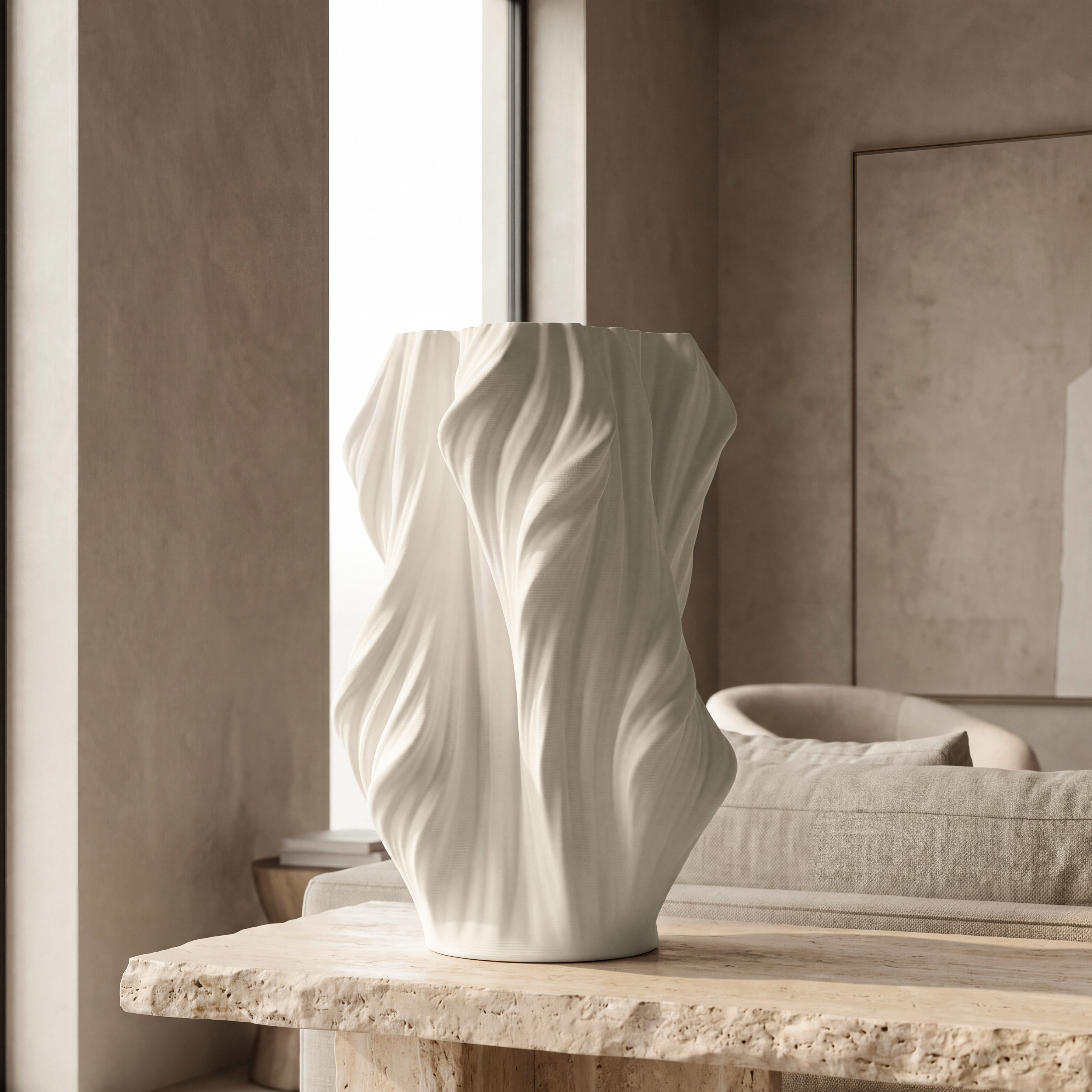 CLEO White Vase 41cm