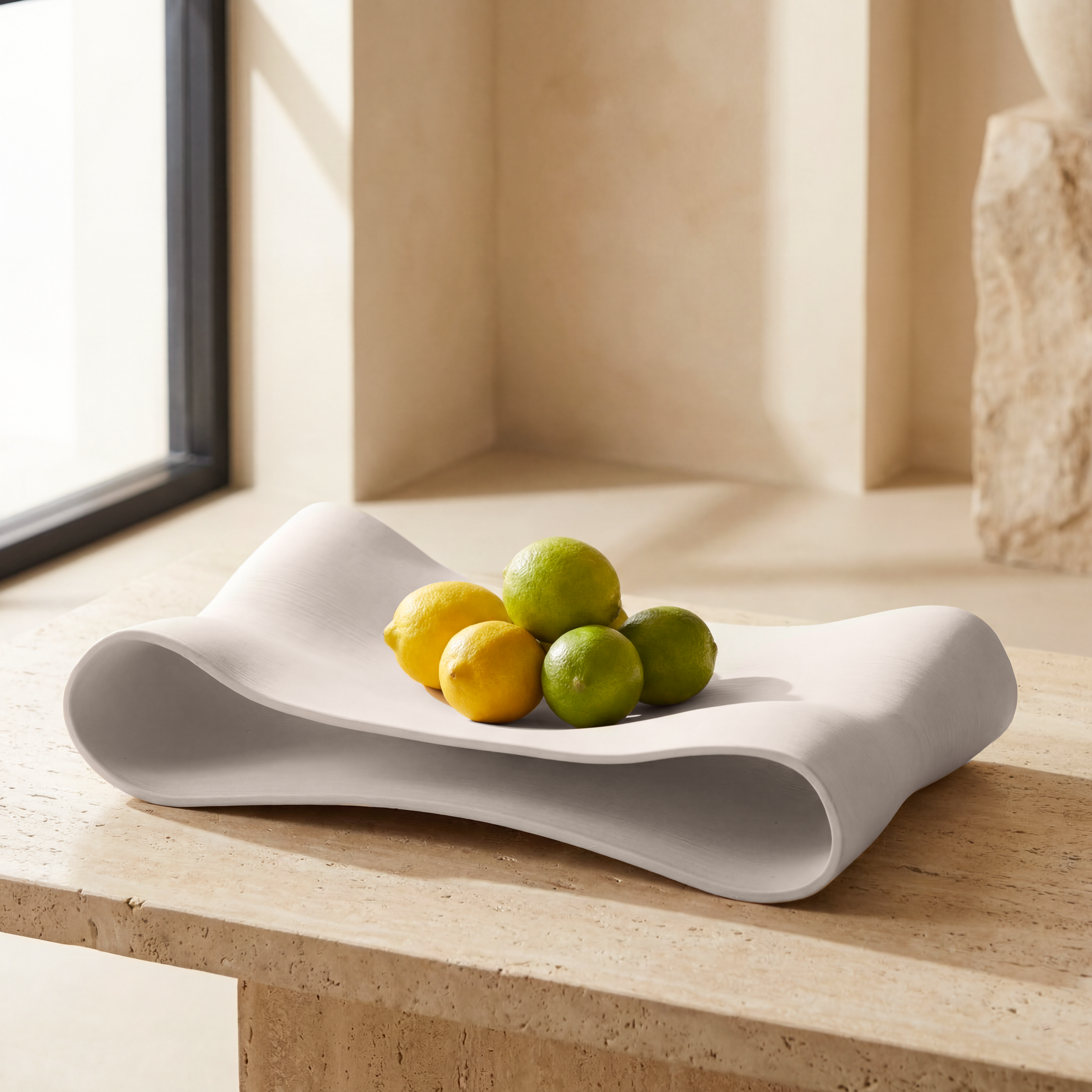 Dora Fruit Bowl White 40cm