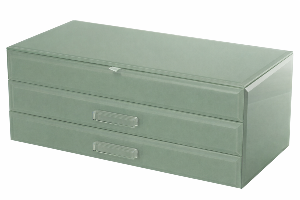 GABRIELLA Olive Green Large Jewellery Box