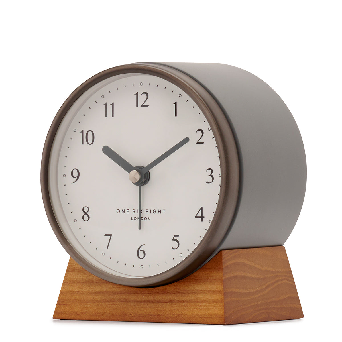 NINA Charcoal Grey Silent Alarm Clock