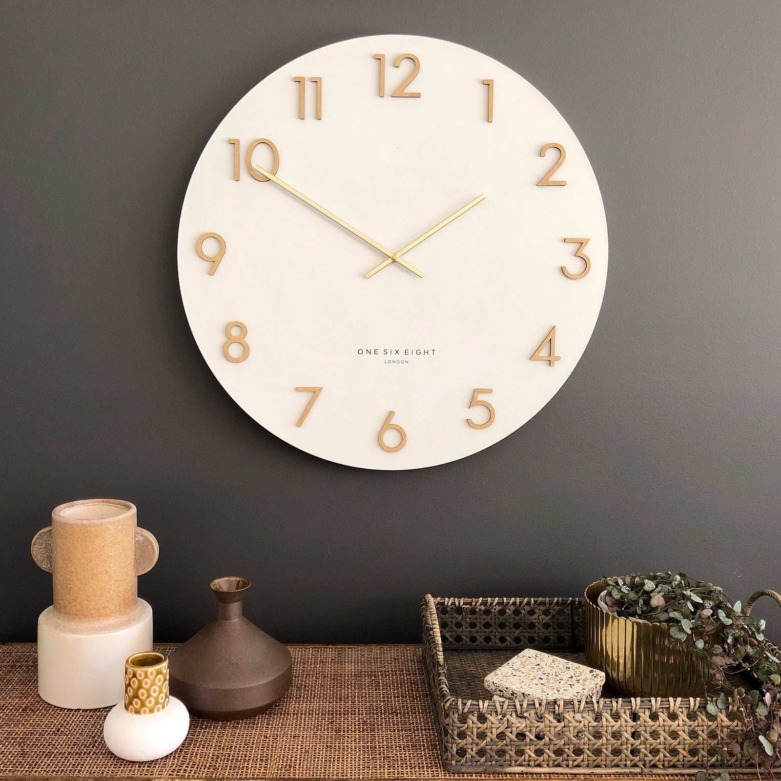KATELYN White 40cm Metal Wall Clock