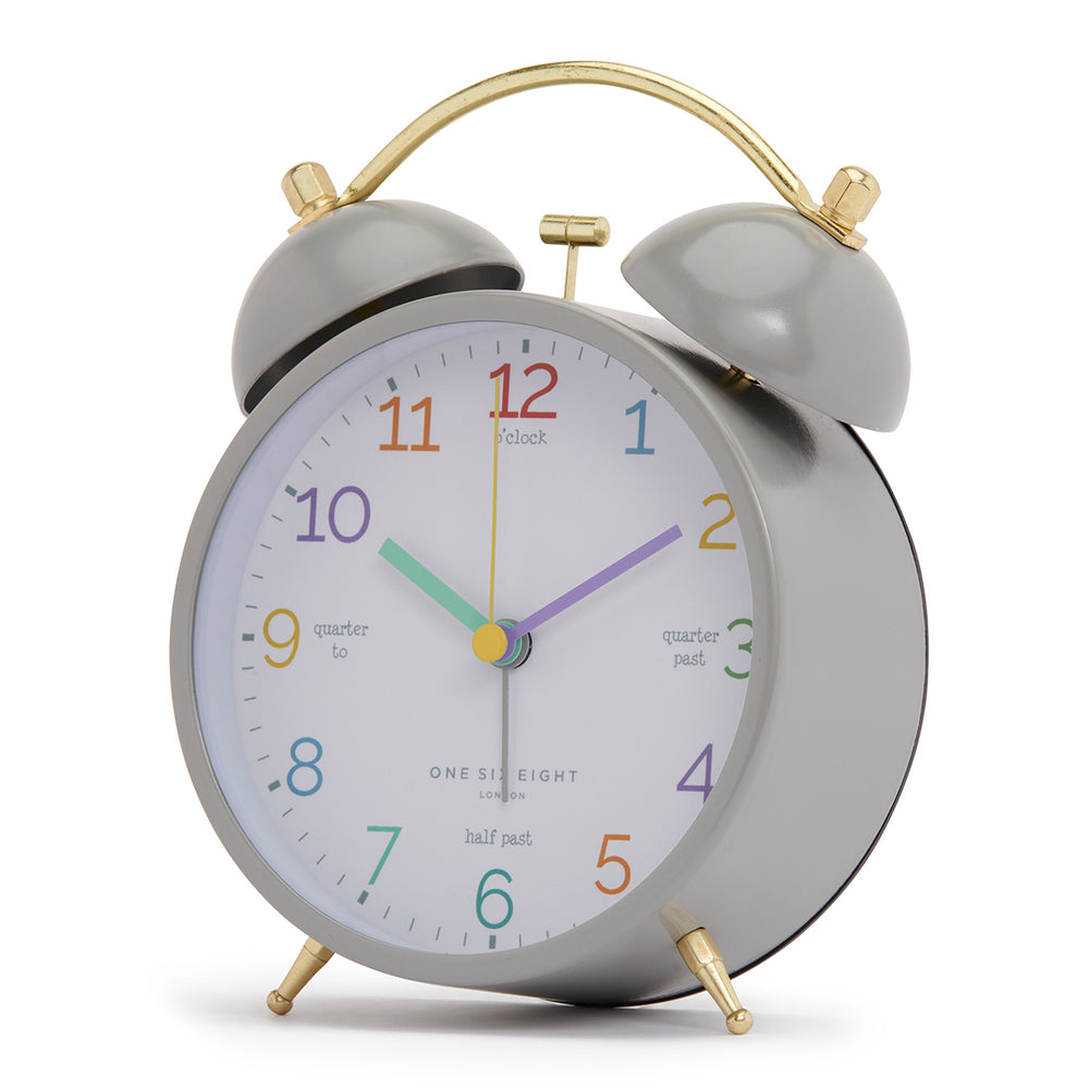 Learn The Time Grey Alarm Clock One Six Eight London 