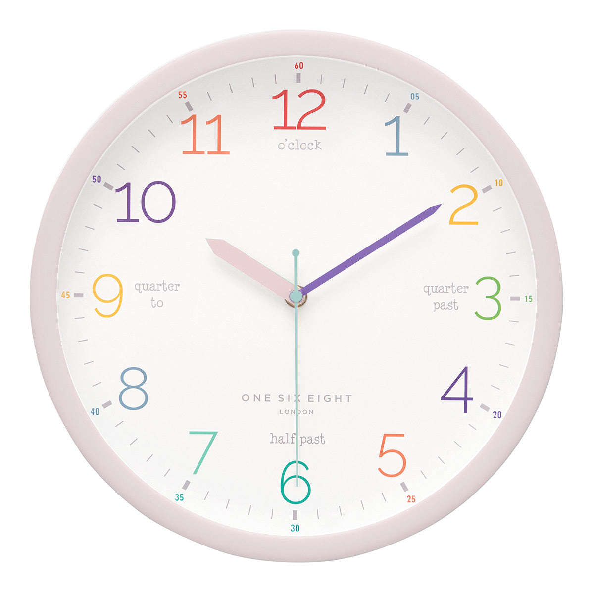 LEARN The Time Blush 30cm Silent Wall Clock