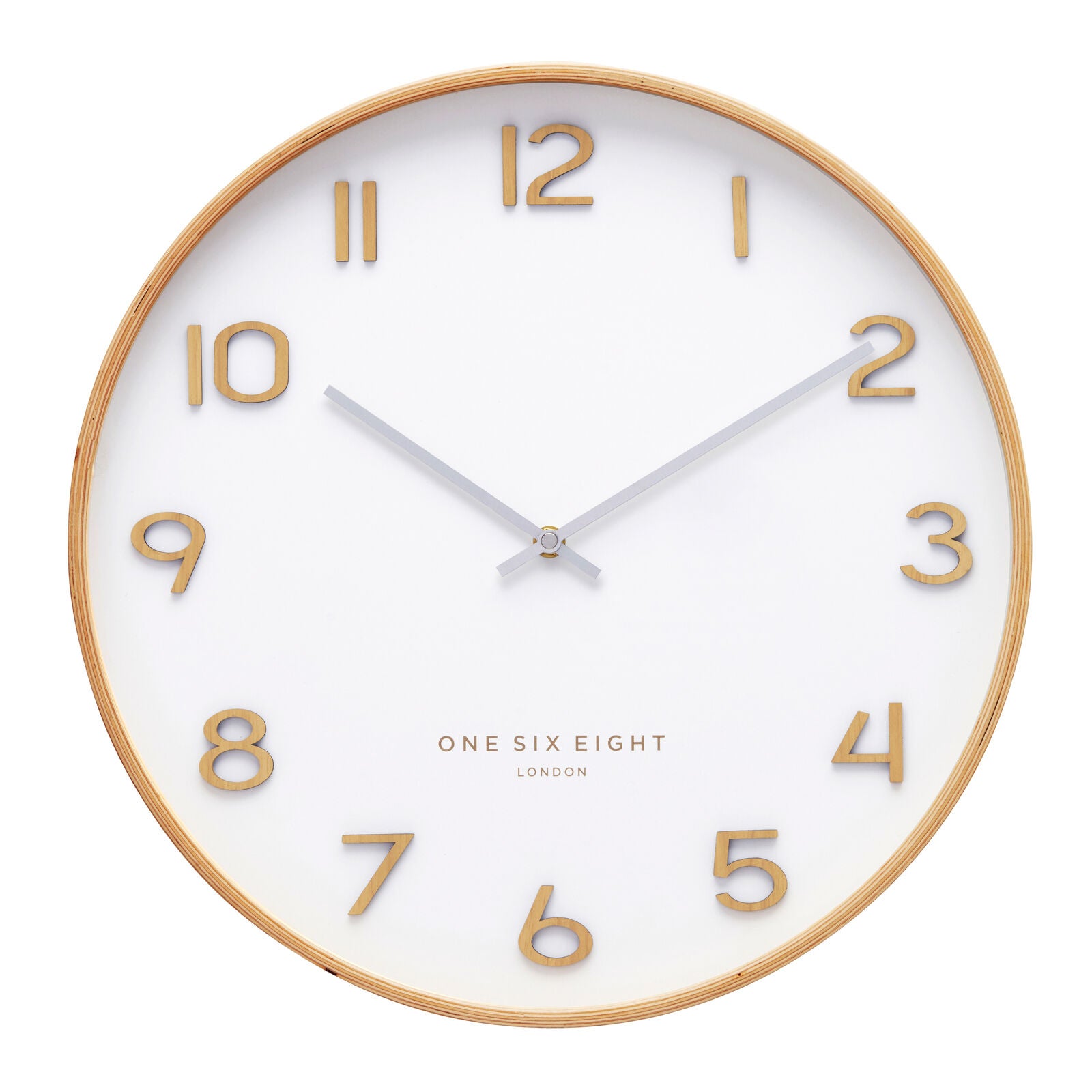 WALLACE White 41cm Silent Wall Clock | One Six Eight London