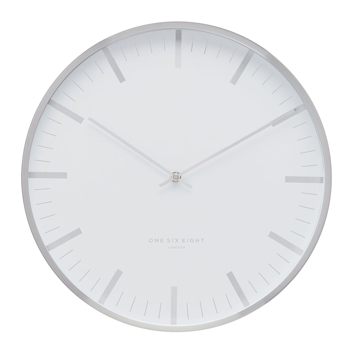 JAZ 40cm Chrome Silent Wall Clock