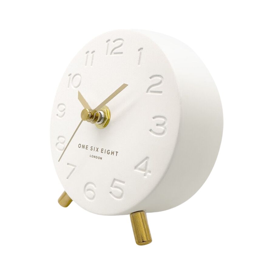 ARIEL White Silent Mantel Clock