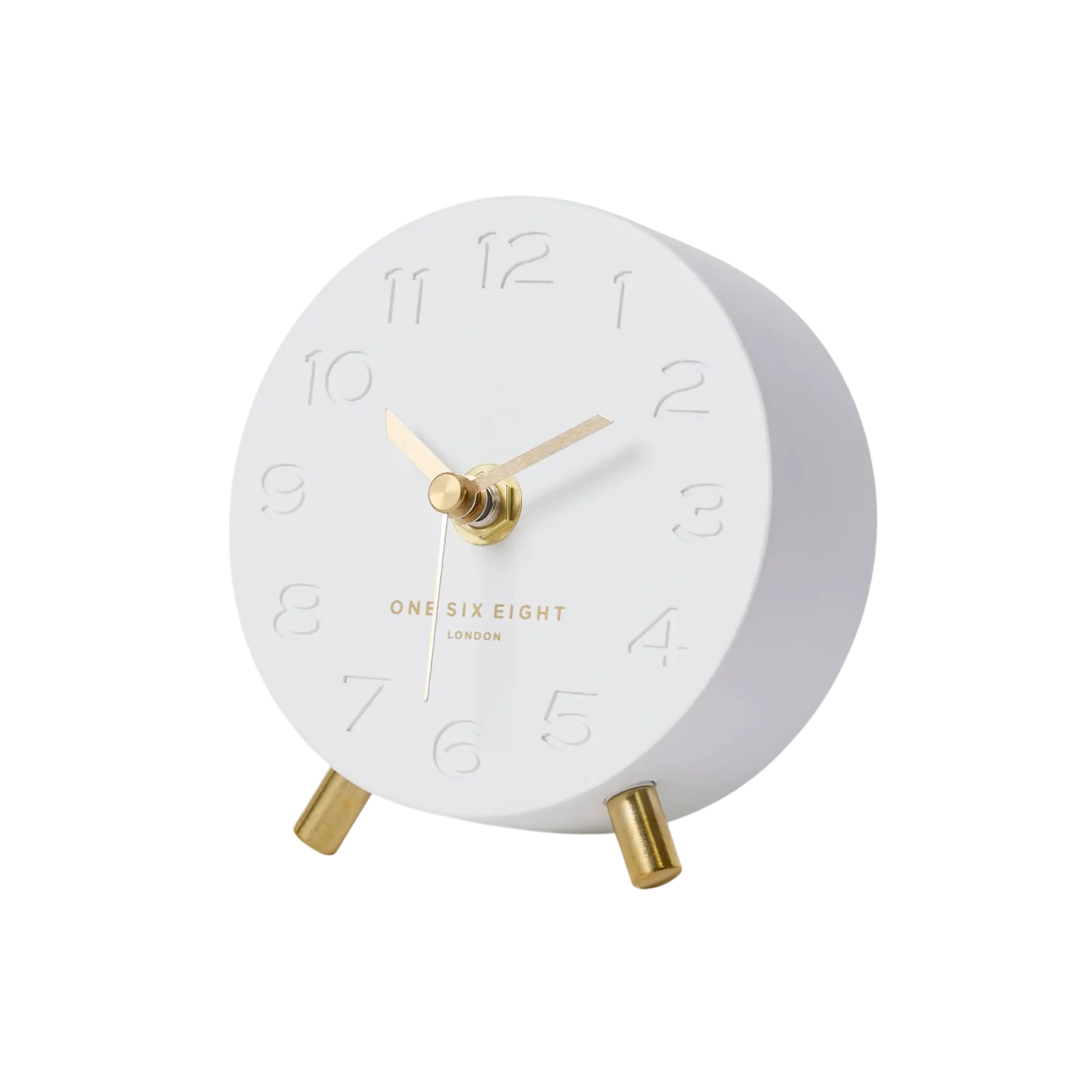 ARIEL White Silent Mantel Clock