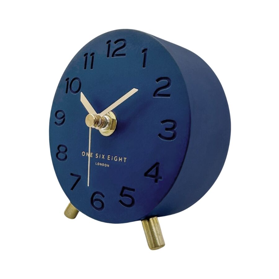 ARIEL Ocean Blue Silent Mantel Clock