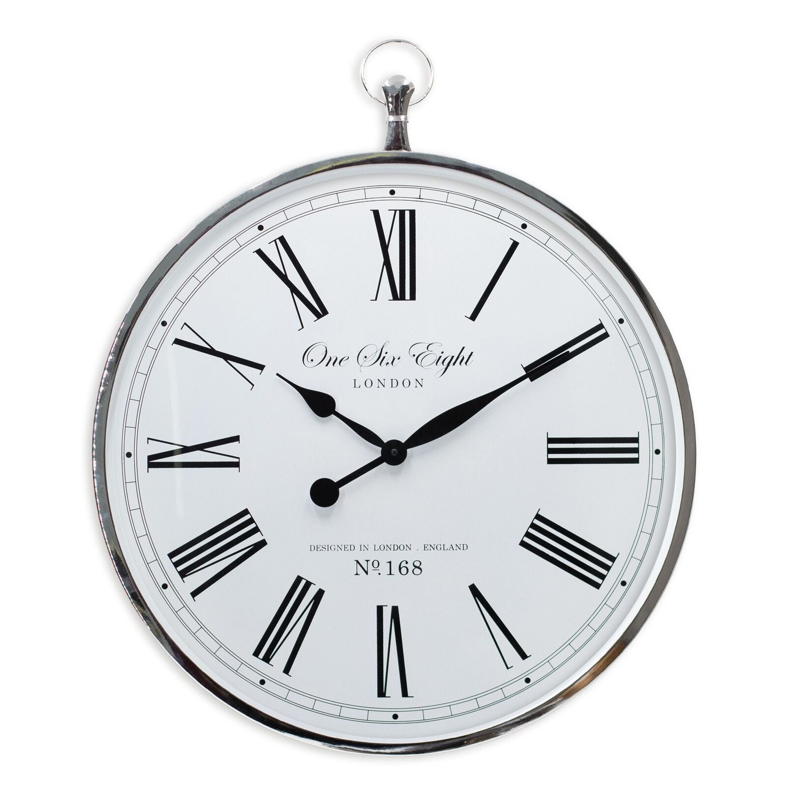 CHARLIE White 70cm Roman Wall Clock