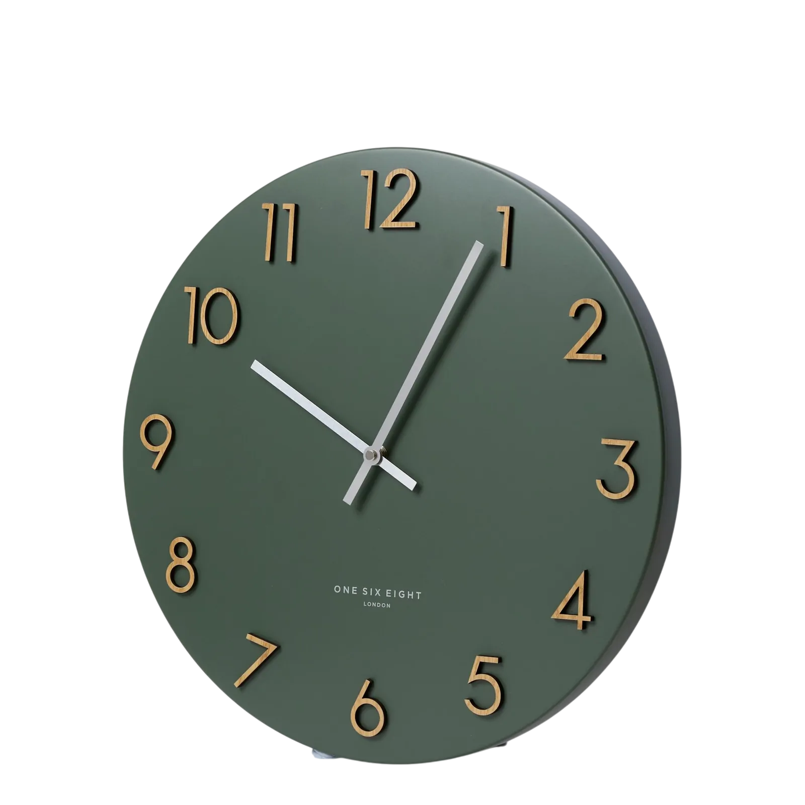 KATELYN Olive Green 40cm Metal Wall Clock | One Six Eight London