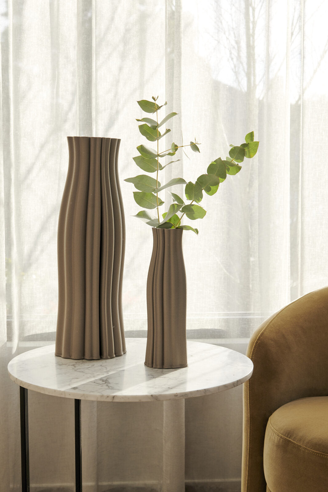 AVA Tan Vase 47cm