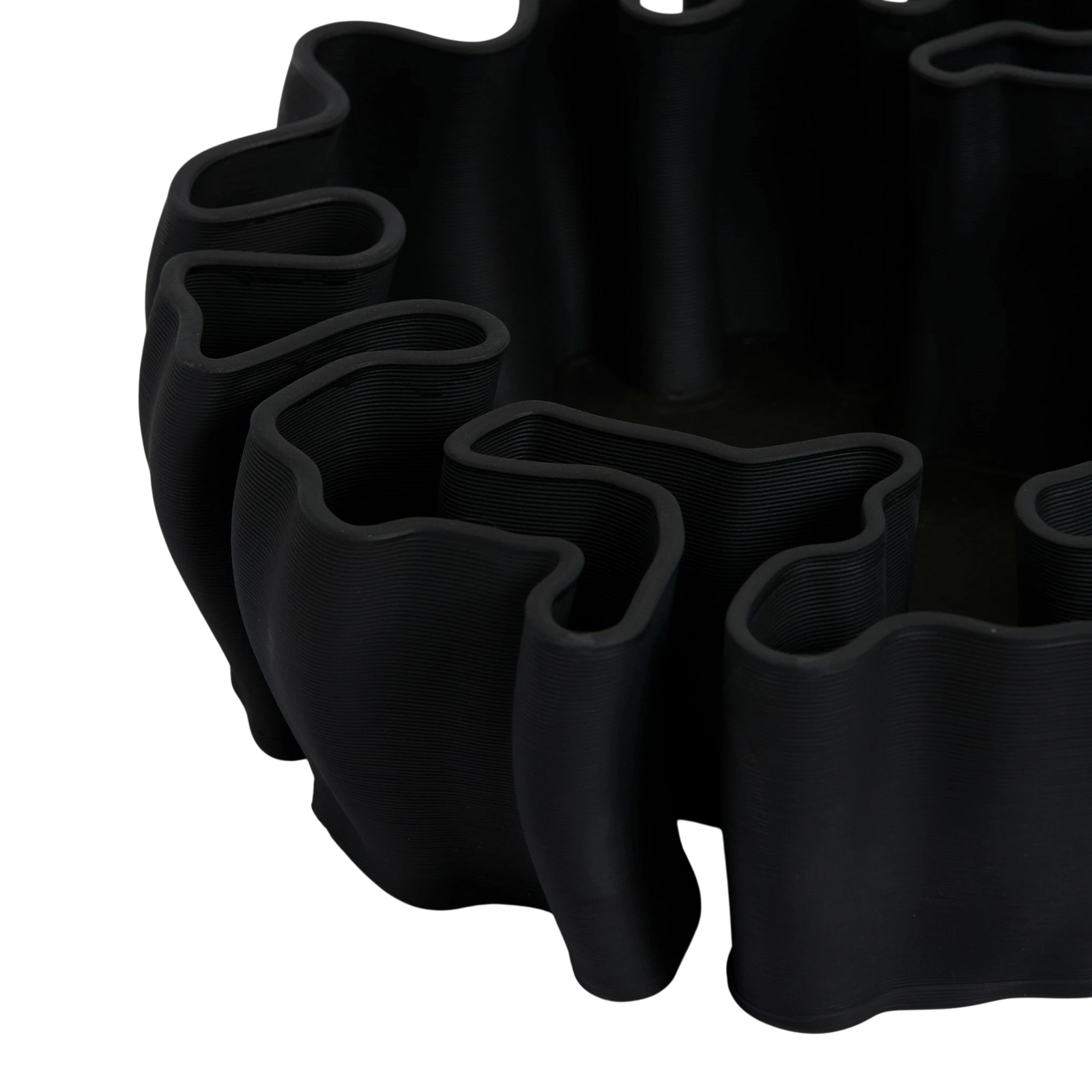 Sophie Bowl Black 30cm – close-up detail view | One Six Eight London