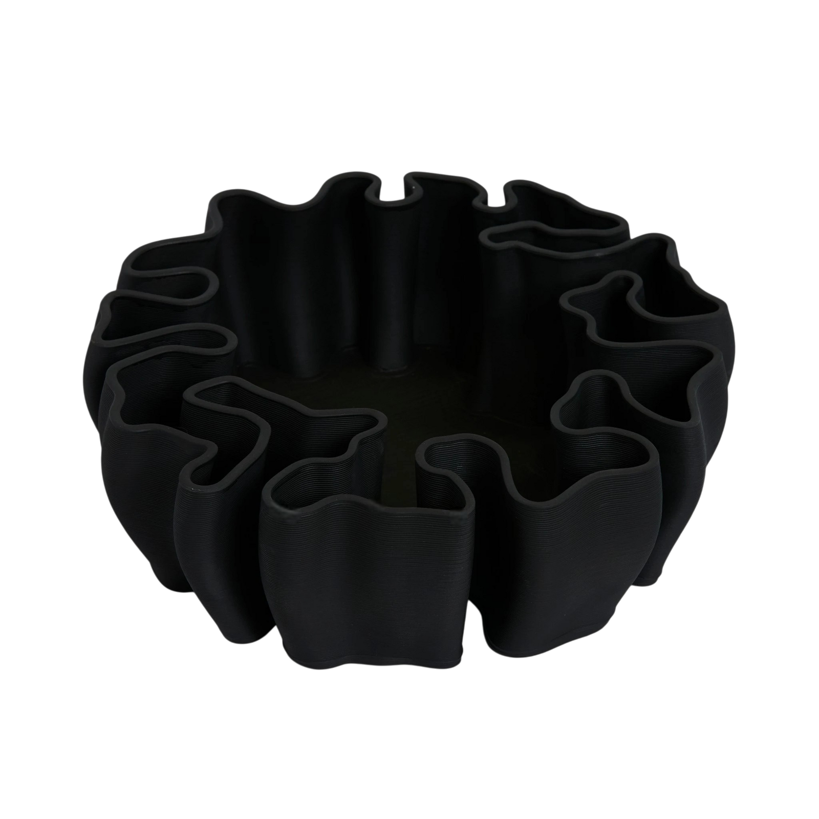 Sophie Bowl Black 30cm – side angle view | One Six Eight London