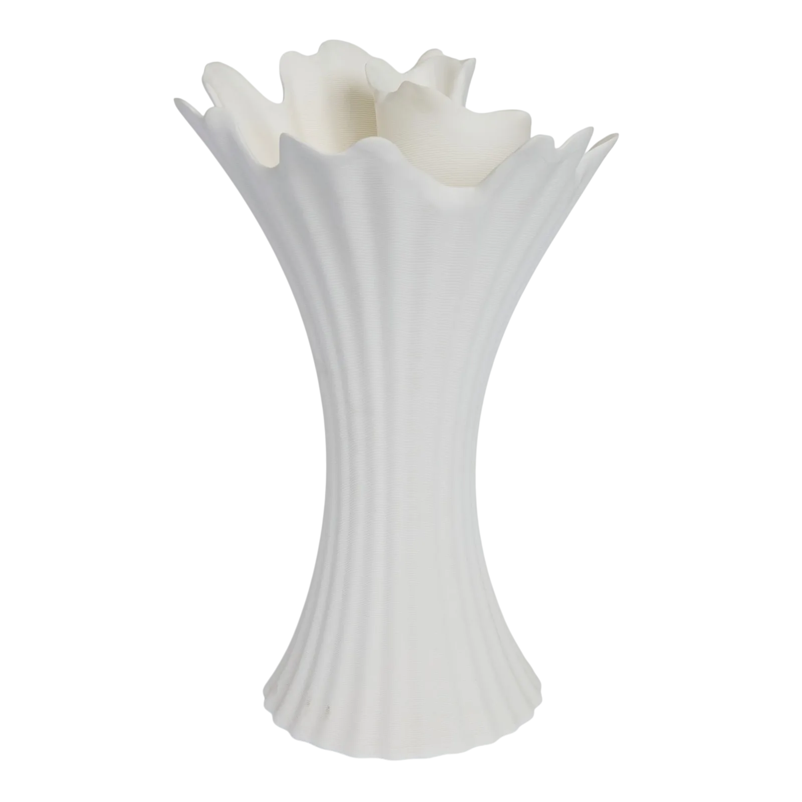 IMOGEN White Vase 41cm – side angle view | One Six Eight London